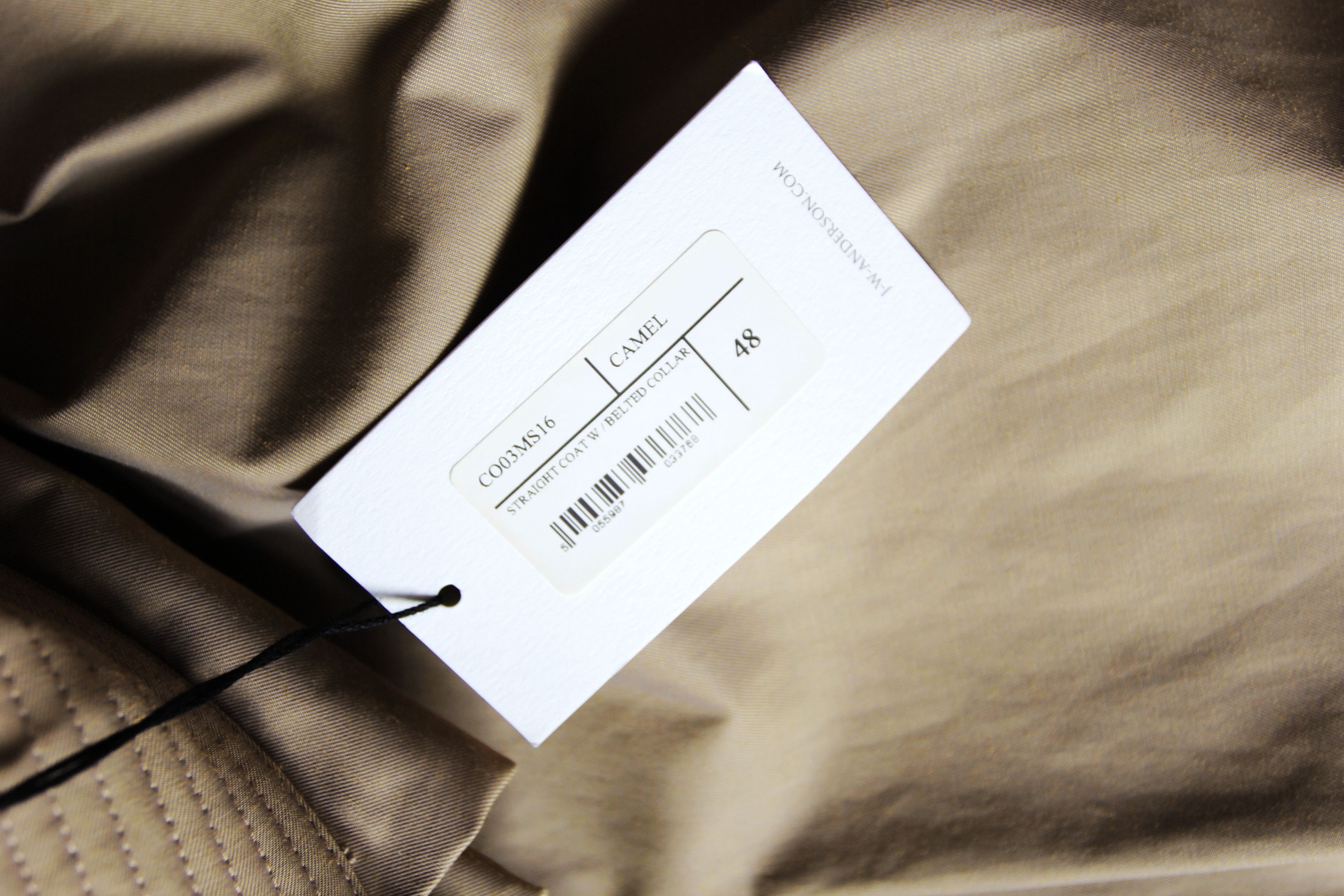 JW Anderson BNWT SS16 J.W.ANDERSON BELTED COLLAR COAT 48 Size US M / EU 48-50 / 2 - 12 Thumbnail