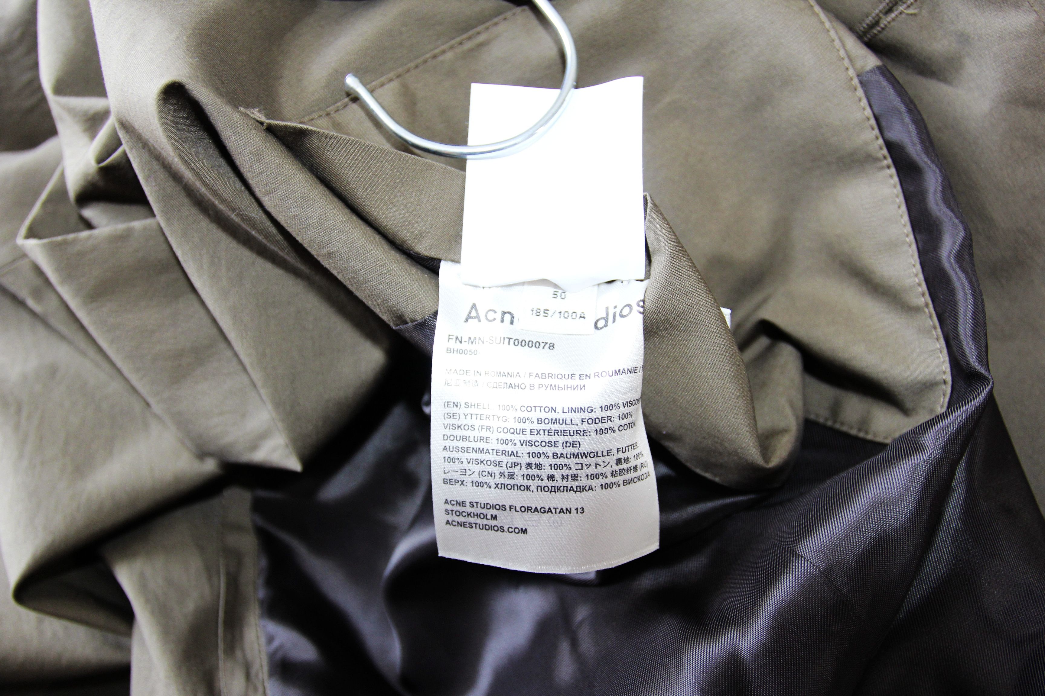 Acne Studios BNWT SS20 ACNE STUDIOS COTTON POPLIN HUNTER GREEN JACKET 50 Size US M / EU 48-50 / 2 - 7 Thumbnail