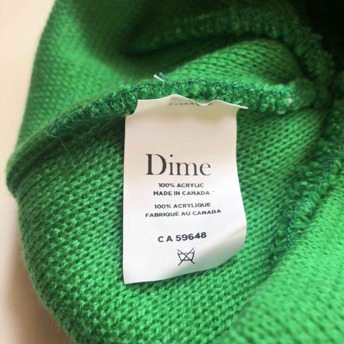 Dime Vintage Dime Beanie GREEN Size ONE SIZE - 4 Thumbnail