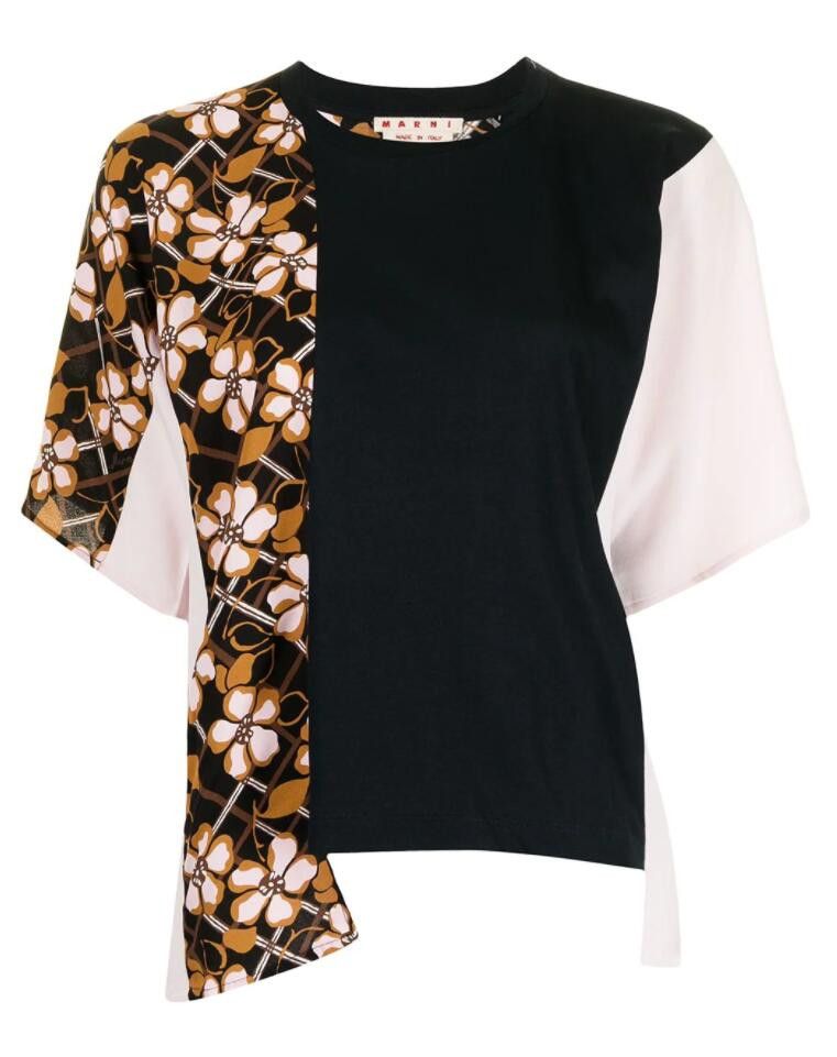 Marni BNWT AW21 MARNI PANELLED FLORAL PRINT TSHIRT 42 Size US M / EU 48-50 / 2 - 12 Thumbnail