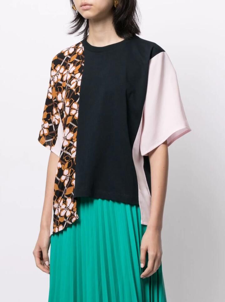 Marni BNWT AW21 MARNI PANELLED FLORAL PRINT TSHIRT 42 Size US M / EU 48-50 / 2 - 1 Thumbnail