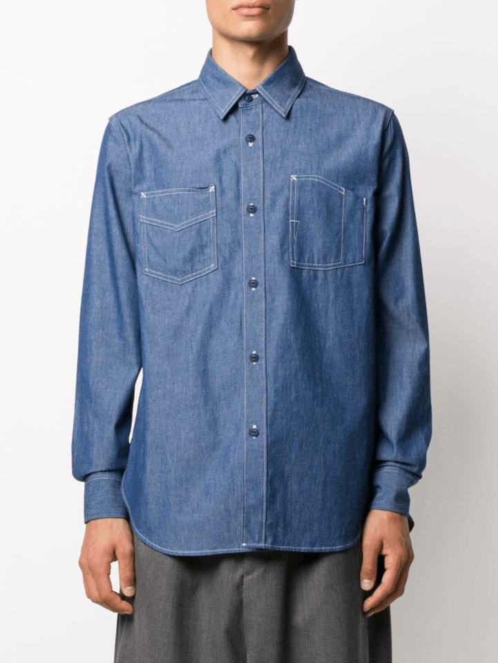 Fumito Ganryu BNWT AW20 FUMITO GANRYU PLEATED DENIM SHIRT 1 Size US S / EU 44-46 / 1 - 15 Thumbnail
