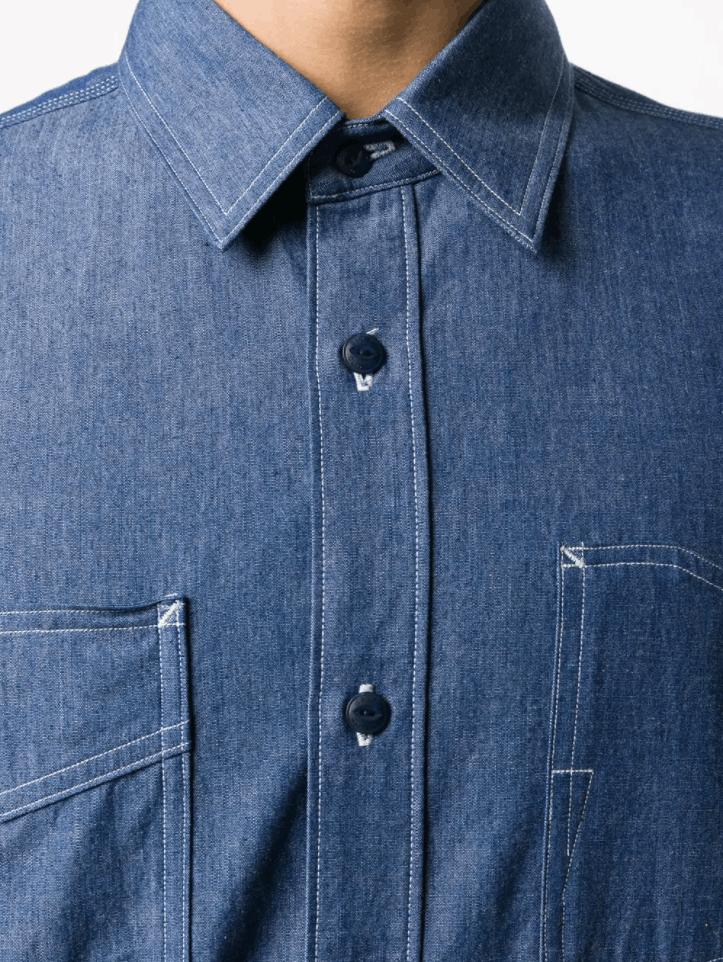 Fumito Ganryu BNWT AW20 FUMITO GANRYU PLEATED DENIM SHIRT 1 Size US S / EU 44-46 / 1 - 12 Thumbnail