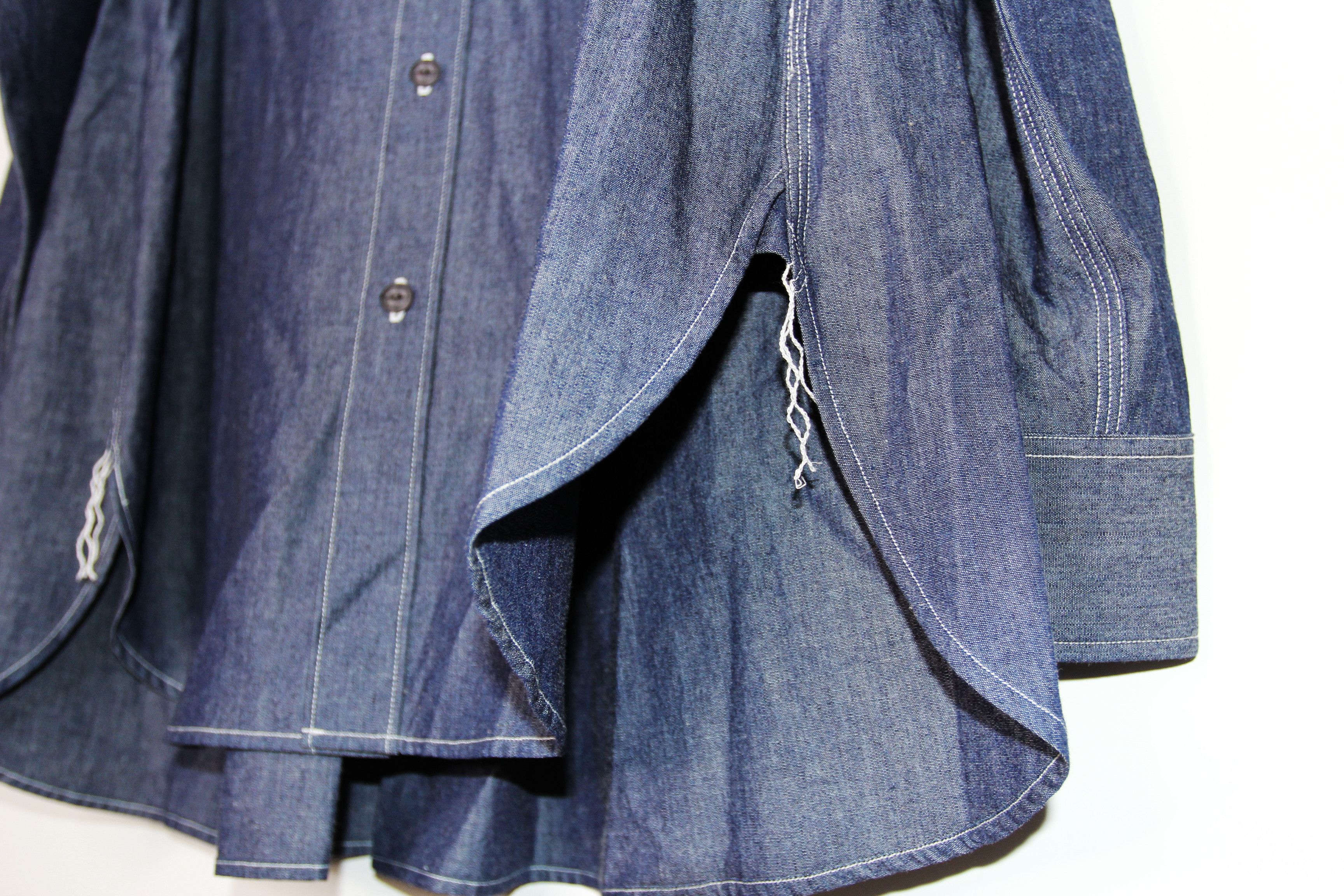 Fumito Ganryu BNWT AW20 FUMITO GANRYU PLEATED DENIM SHIRT 1 Size US S / EU 44-46 / 1 - 5 Thumbnail