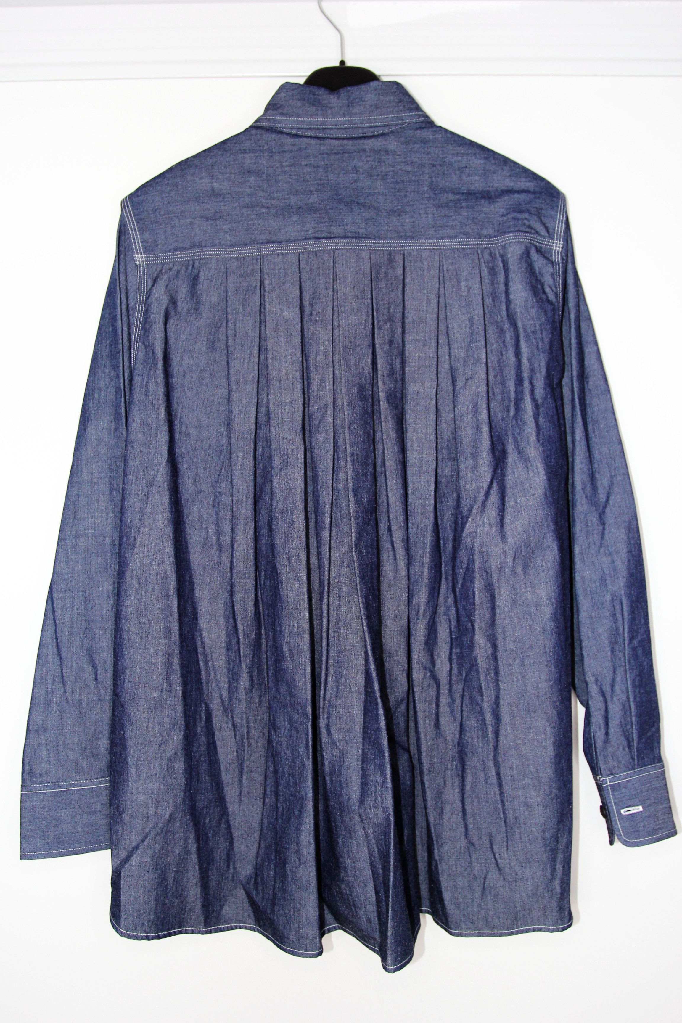 Fumito Ganryu BNWT AW20 FUMITO GANRYU PLEATED DENIM SHIRT 1 Size US S / EU 44-46 / 1 - 3 Thumbnail