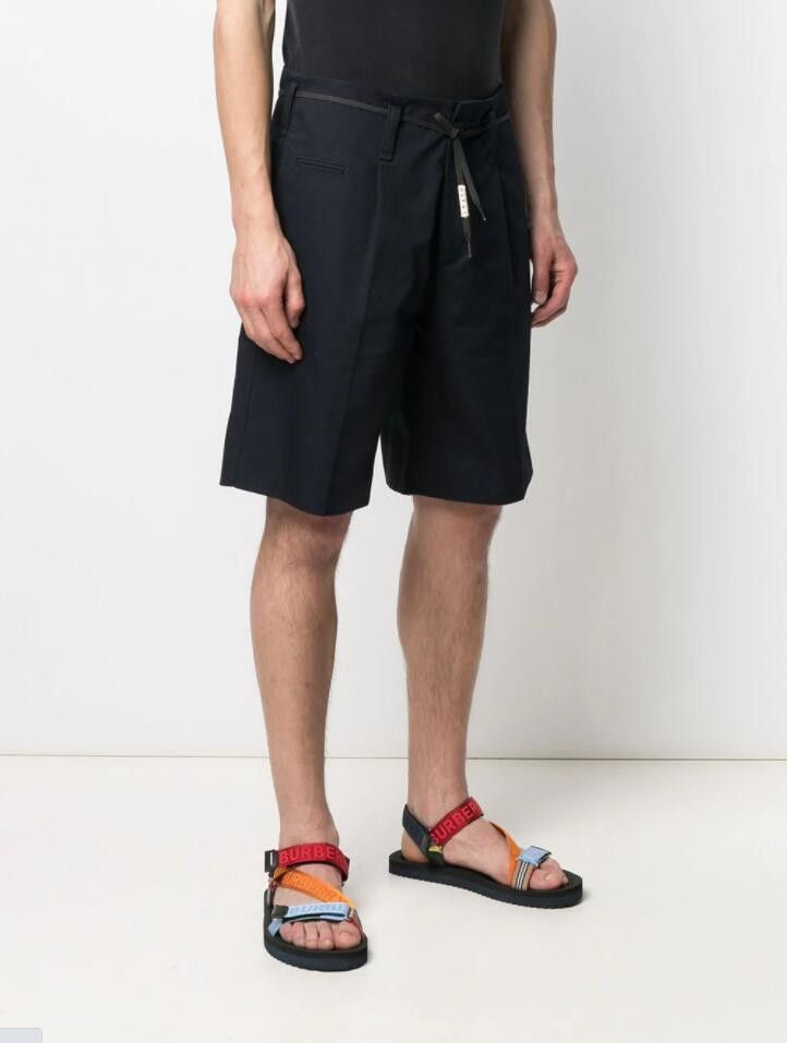 Marni BNWT SS21 MARNI LOGO PRINT LACE TIED WAIST SHORTS 50 Size US 34 / EU 50 - 1 Thumbnail