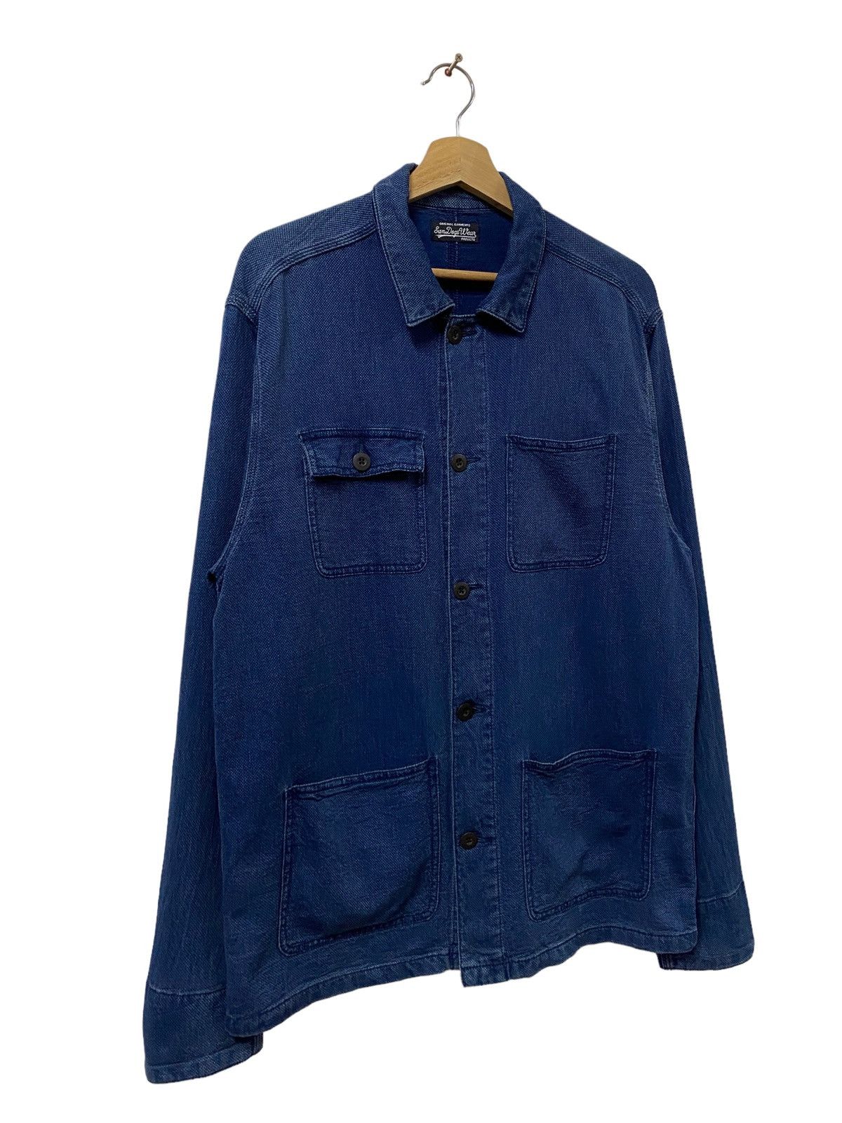 Indigo Vtg Sun Dog Wear Chore Jacket Baja Indigo Dye Size US L / EU 52-54 / 3 - 11 Thumbnail