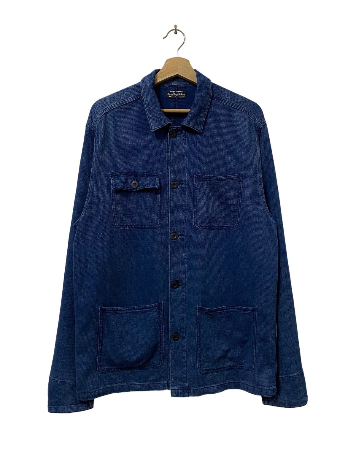 Indigo Vtg Sun Dog Wear Chore Jacket Baja Indigo Dye Size US L / EU 52-54 / 3 - 1 Thumbnail