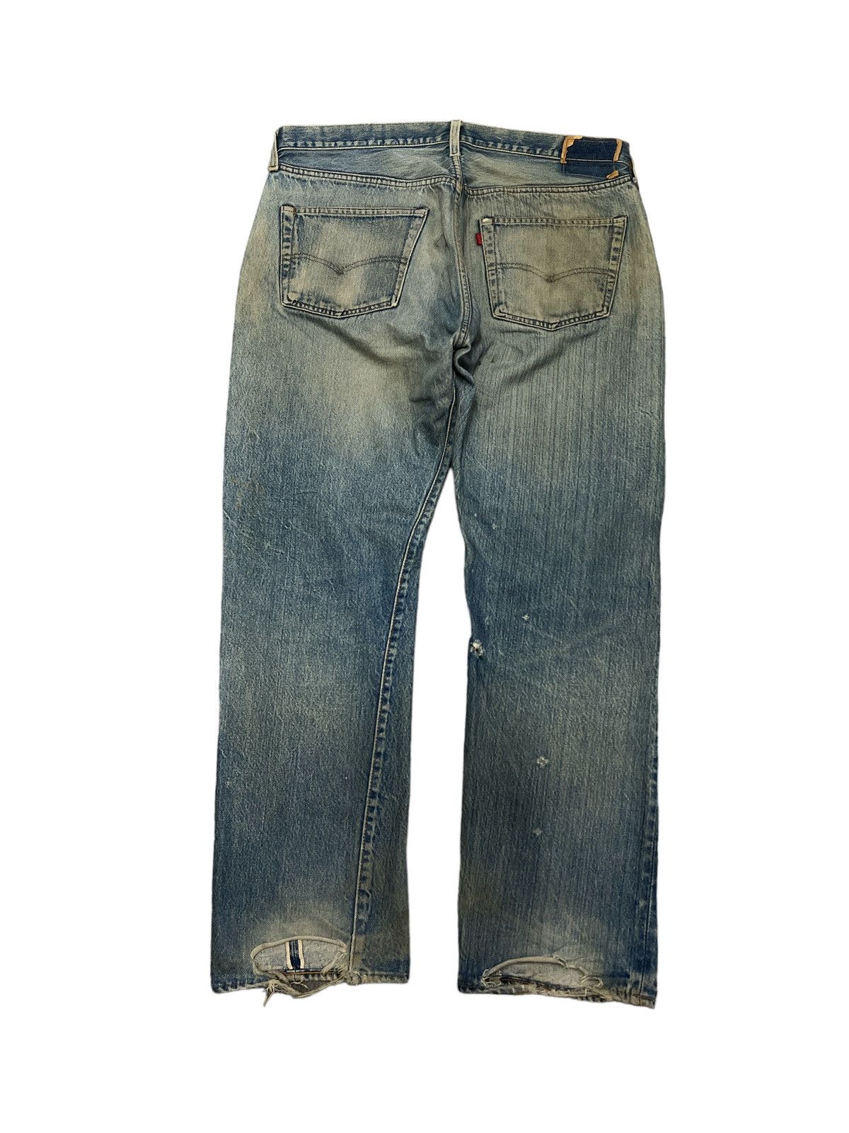 Levi's Vintage Clothing × Seditionaries THRASHED VINTAGE 501 SALVAGE KURT KOBAIN DENIM PANT Size US 38 / EU 54 - 4 Thumbnail