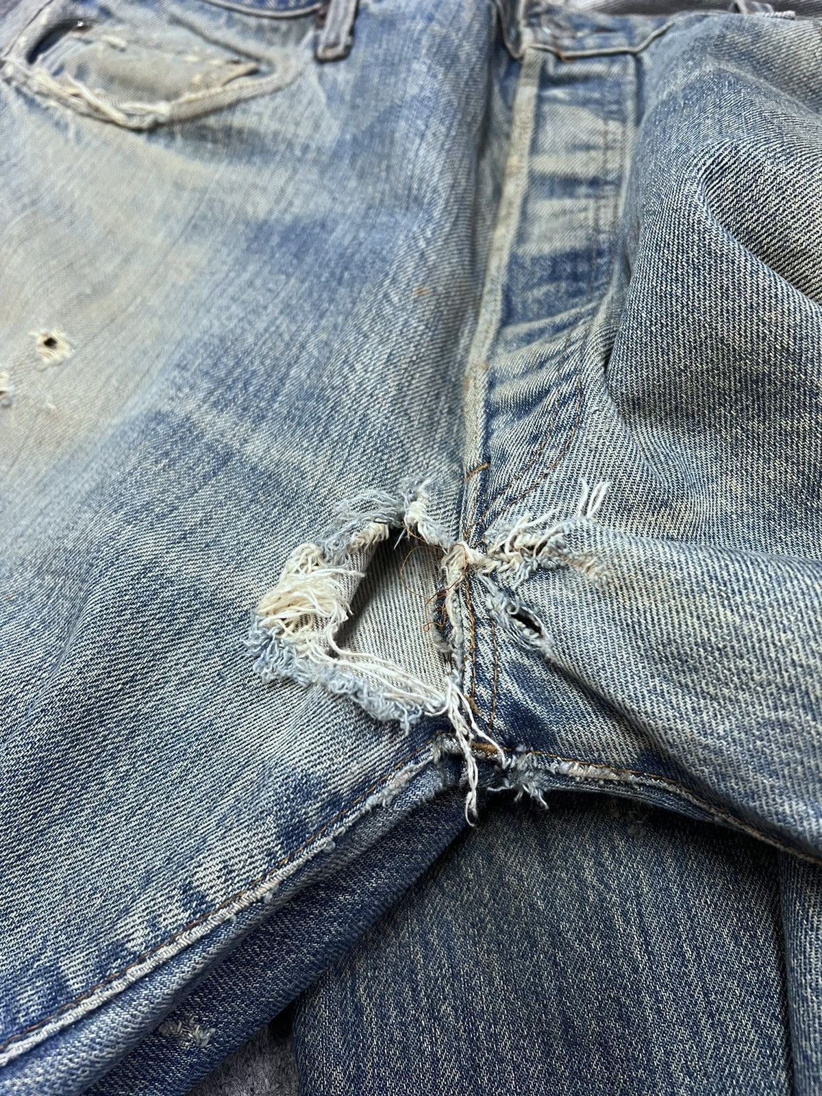 Levi's Vintage Clothing × Seditionaries THRASHED VINTAGE 501 SALVAGE KURT KOBAIN DENIM PANT Size US 38 / EU 54 - 7 Thumbnail