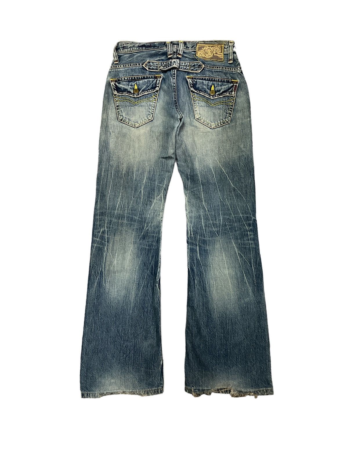 Japanese Brand × Vintage FLARED💥 BRAPPERS RIPPED DISTRESSED DENIM PANT Size US 29 - 8 Thumbnail