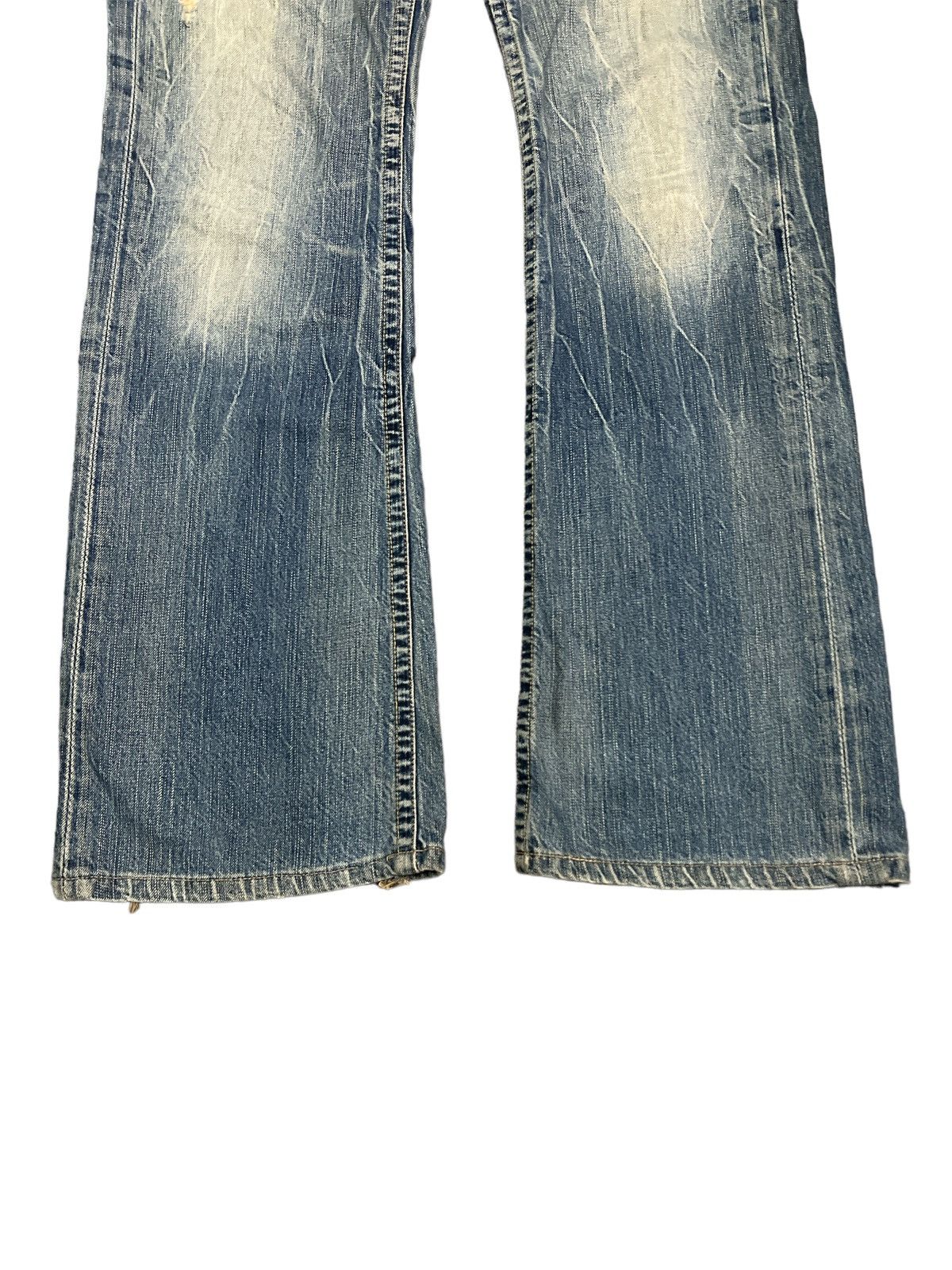 Japanese Brand × Vintage FLARED💥 BRAPPERS RIPPED DISTRESSED DENIM PANT Size US 29 - 4 Thumbnail