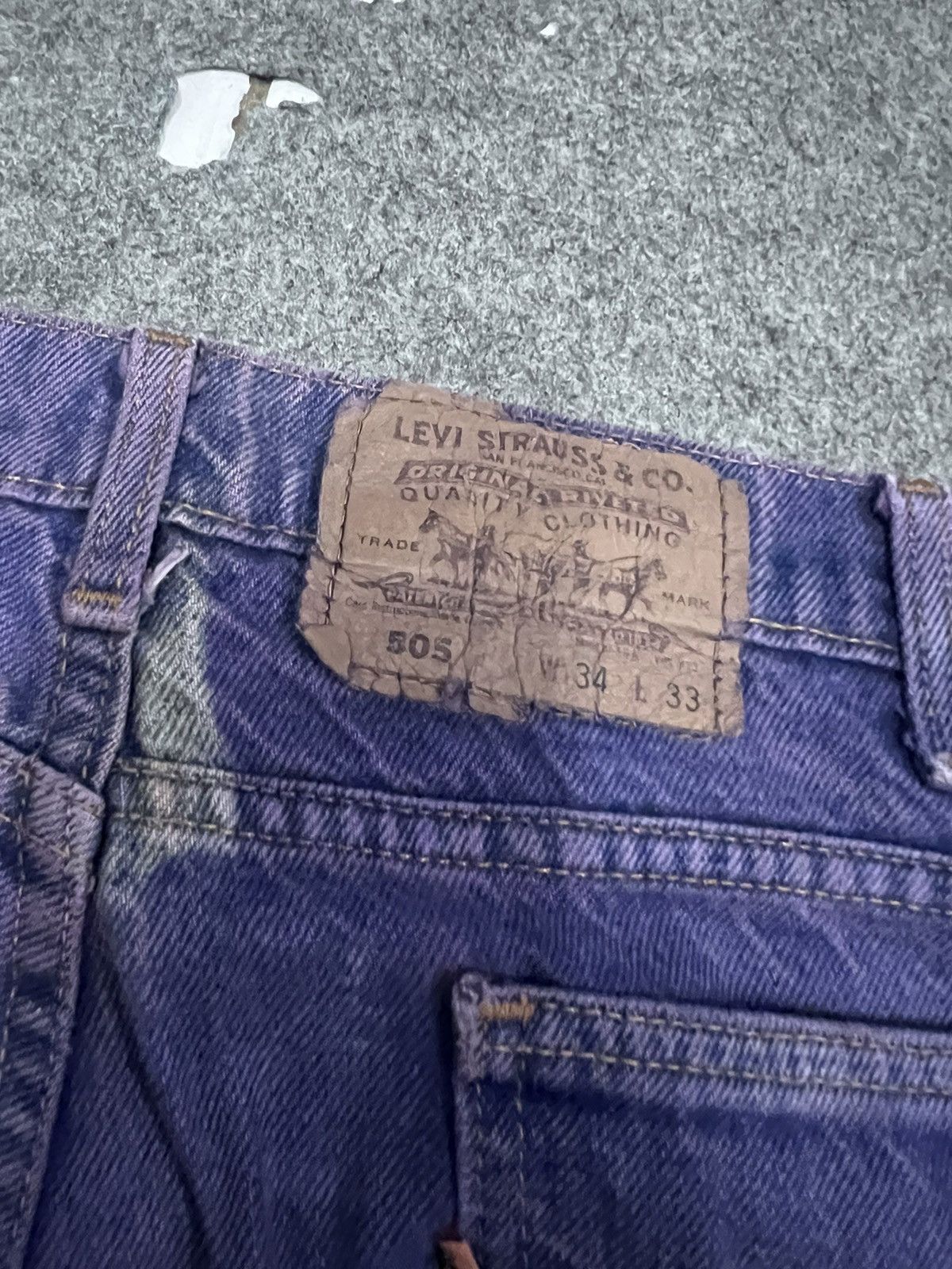 Japanese Brand × Levi's Made & Crafted HOT‼️VINTAGE LEVIS 505 SUN FADED PURPLE DENIM PANT Size US 33 - 8 Thumbnail