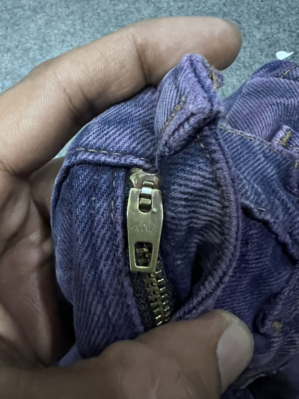 Japanese Brand × Levi's Made & Crafted HOT‼️VINTAGE LEVIS 505 SUN FADED PURPLE DENIM PANT Size US 33 - 9 Thumbnail