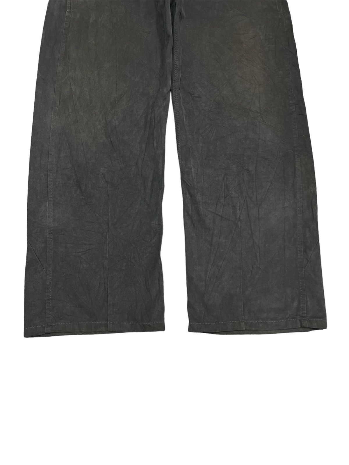 Japanese Brand BAGGY💥FULL CIRCLE GREY FADED COTTON PANT Size US 35 - 4 Thumbnail