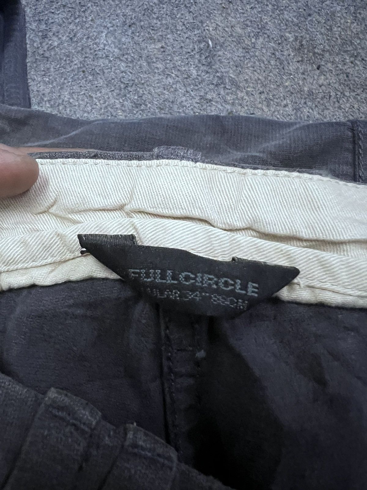 Japanese Brand BAGGY💥FULL CIRCLE GREY FADED COTTON PANT Size US 35 - 7 Thumbnail