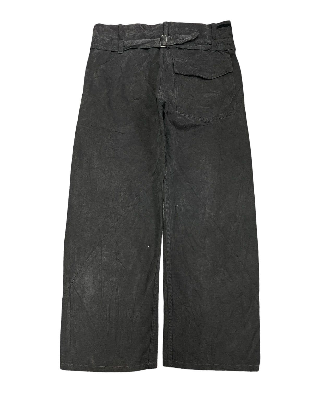 Japanese Brand BAGGY💥FULL CIRCLE GREY FADED COTTON PANT Size US 35 - 6 Thumbnail