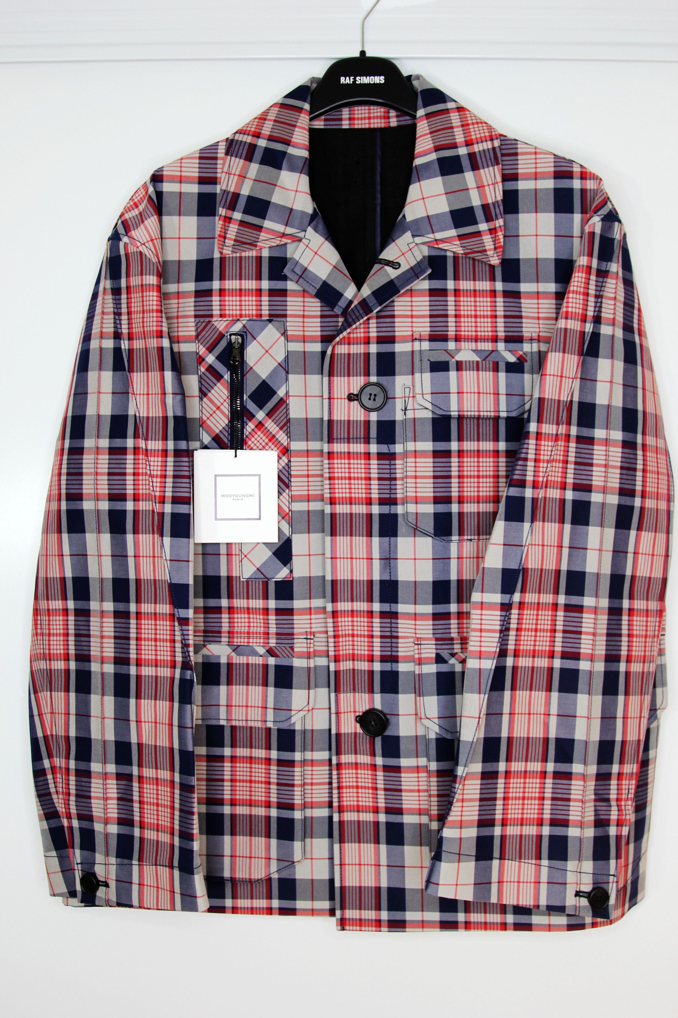 Wooyoungmi BNWT SS18 WOOYOUNGMI UTILITY POCKET CHECKED JACKET 50 Size US M / EU 48-50 / 2 - 2 Thumbnail