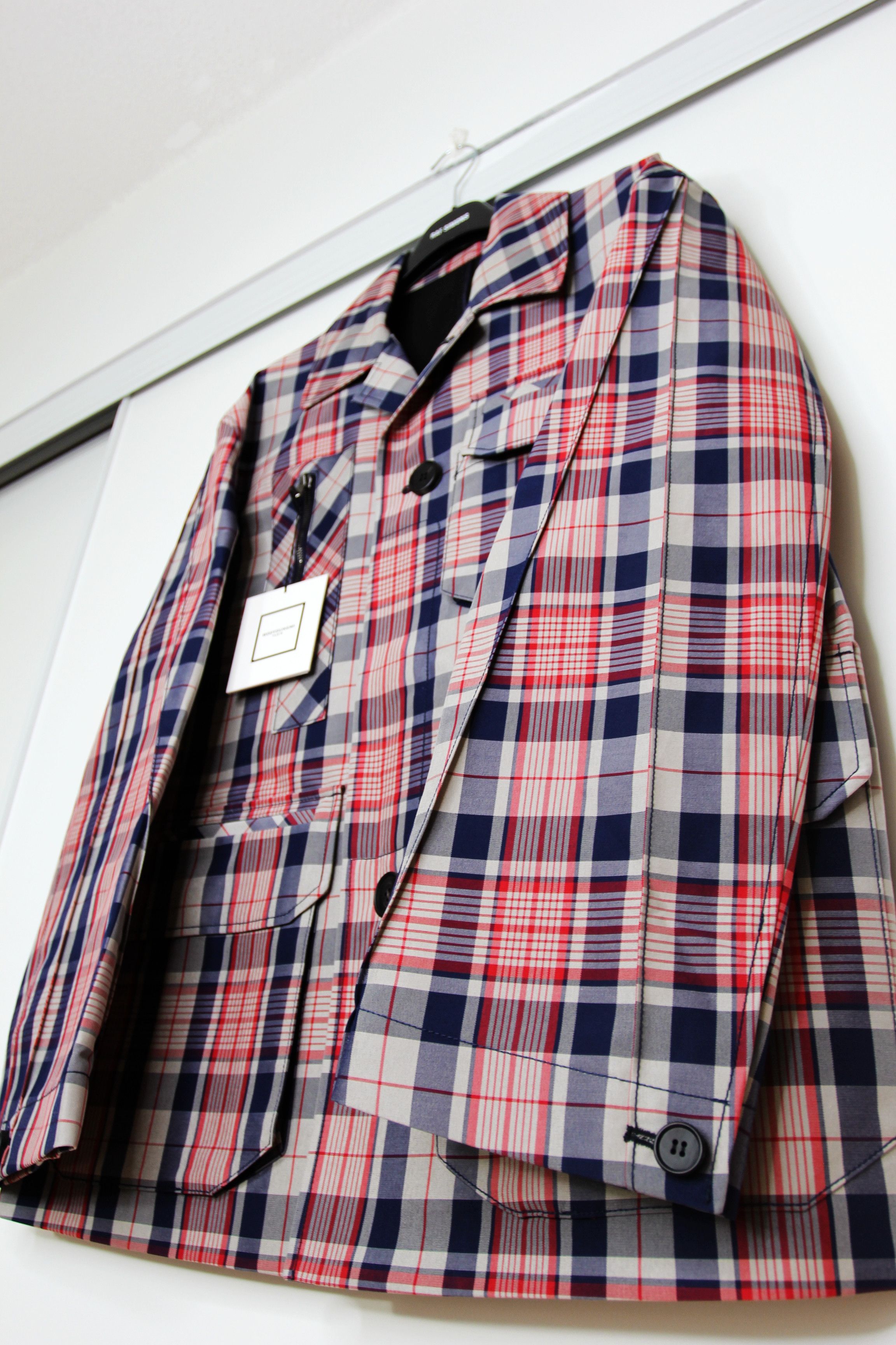Wooyoungmi BNWT SS18 WOOYOUNGMI UTILITY POCKET CHECKED JACKET 50 Size US M / EU 48-50 / 2 - 6 Thumbnail