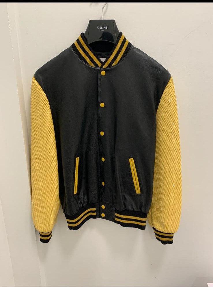 Celine Teddy Rectangle Bimatiere Jacket in Yellow and Black Color Size US L / EU 52-54 / 3 - 1 Preview