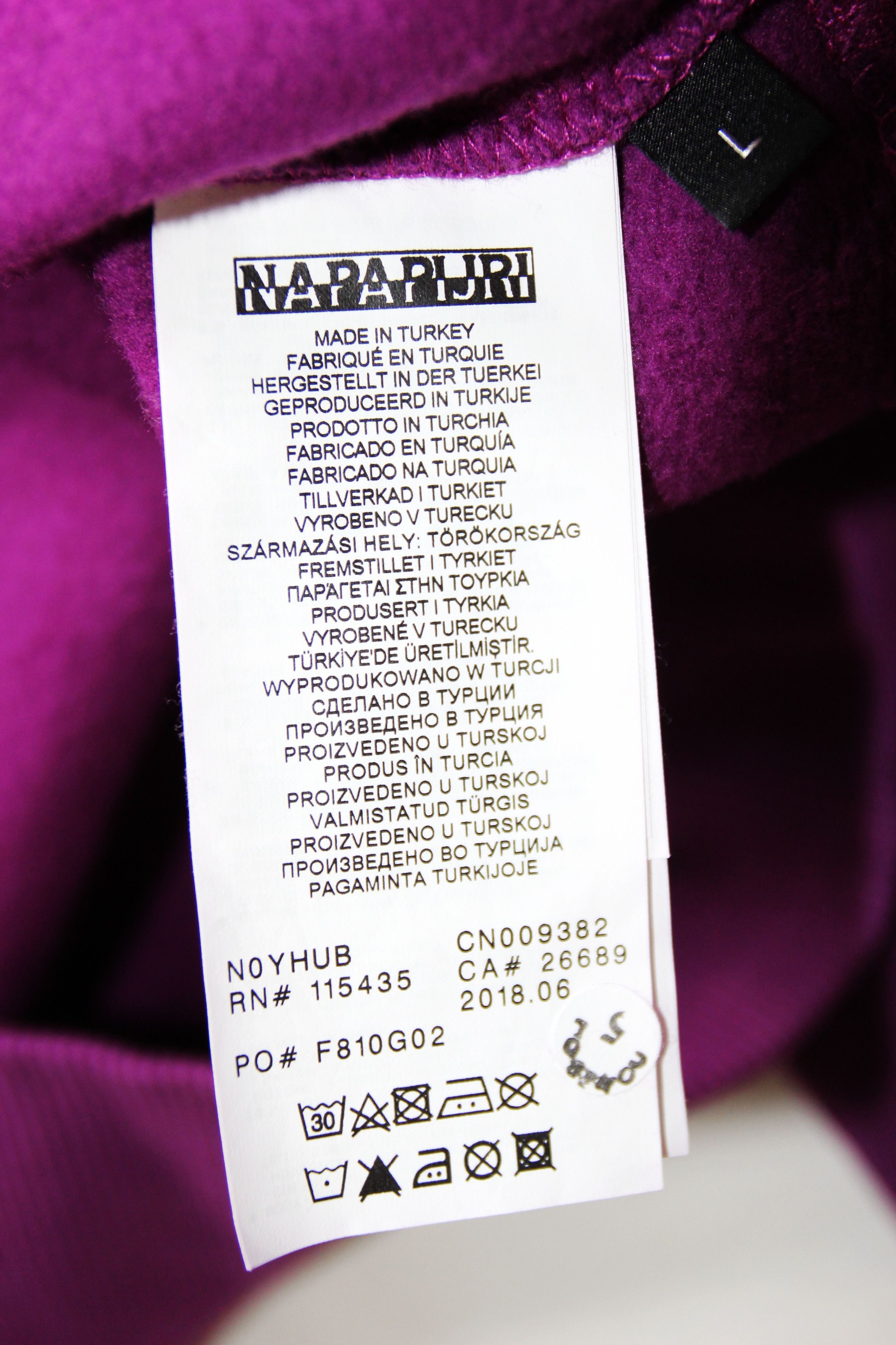 Napapijri DEFECT! BNWT AW18 NAPAPIJRI BUENA SWEATSHIRT VIOLET L Size US L / EU 52-54 / 3 - 12 Thumbnail