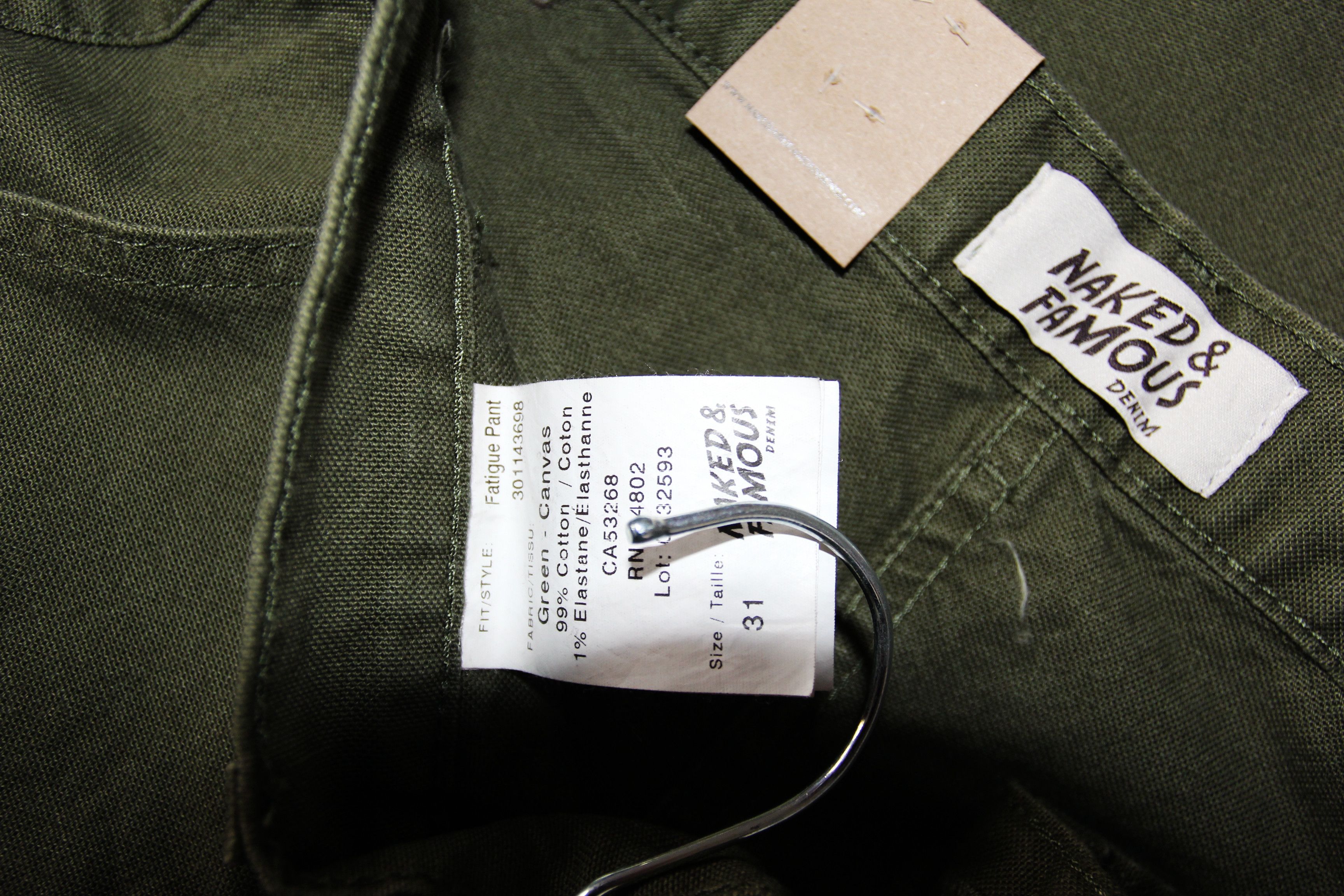 Naked & Famous BNWT AW19 NAKED & FAMOUS FATIGUE PANTS 31 Size US 31 - 10 Thumbnail