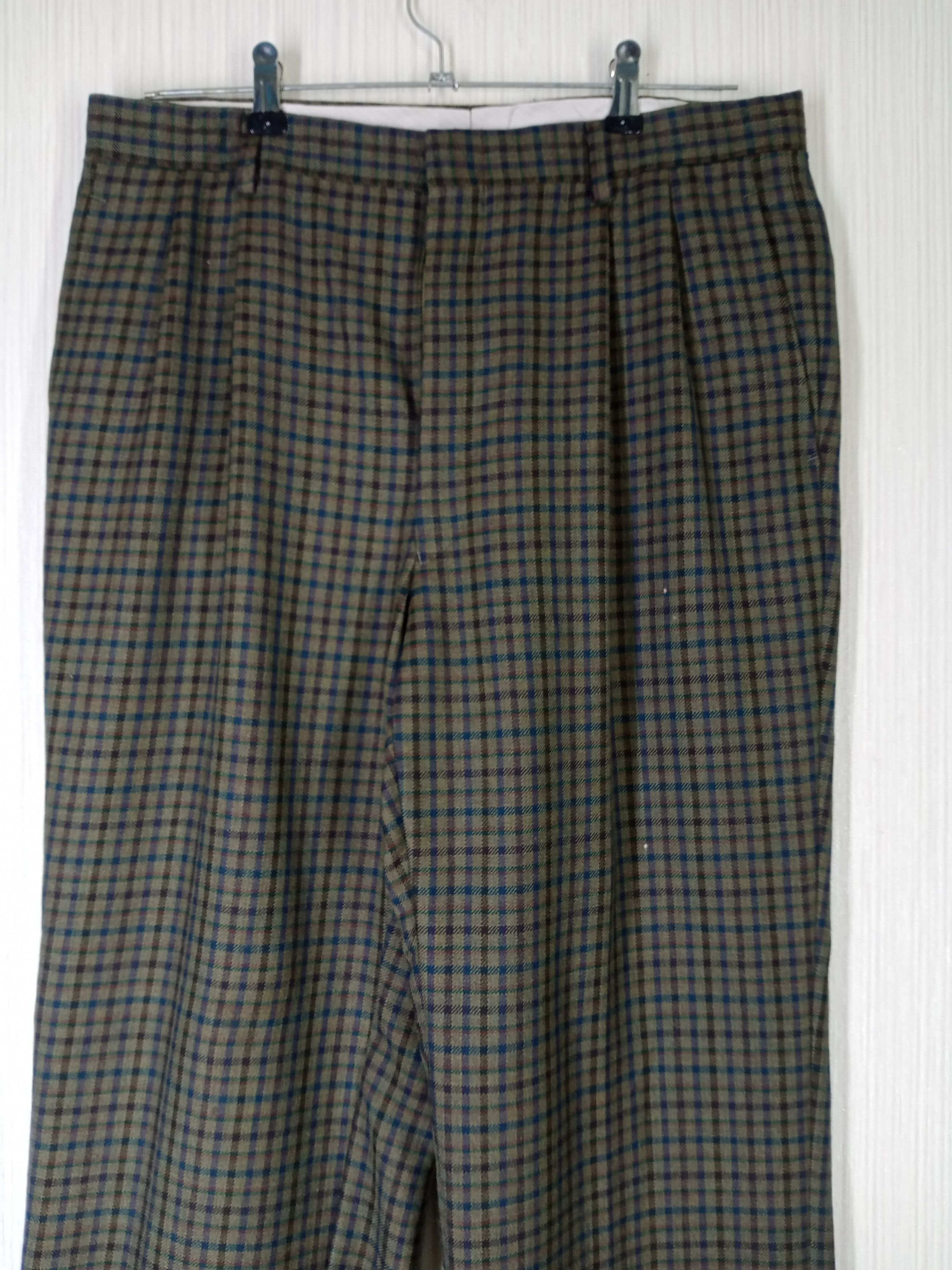 Balenciaga Vintage Balenciaga Paris Plaid Wool Trouser Pants Size US 33 - 3 Thumbnail