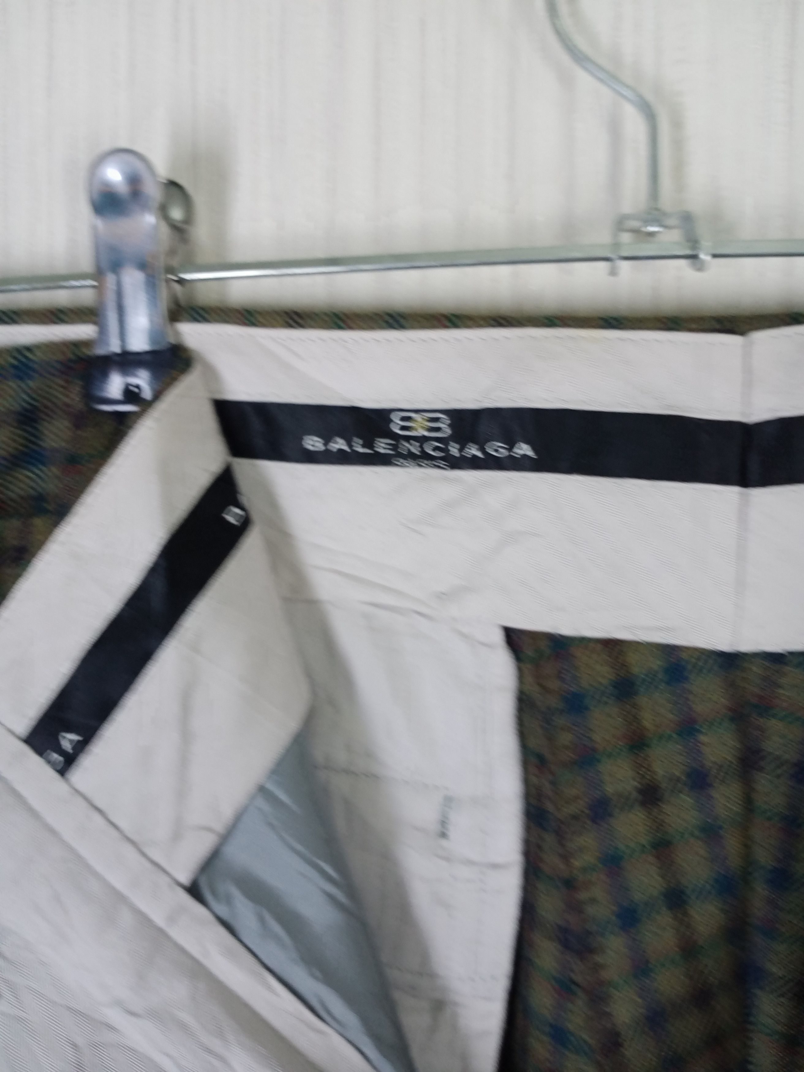 Balenciaga Vintage Balenciaga Paris Plaid Wool Trouser Pants Size US 33 - 4 Thumbnail