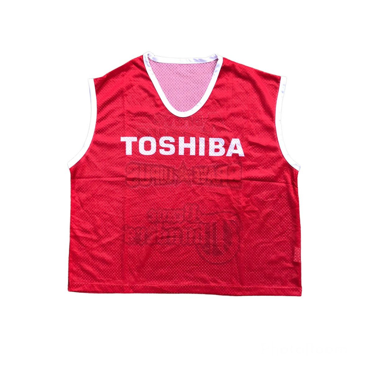 image of Toshiba Baseball Jersey Mesh in Red, Men's (Size XL)