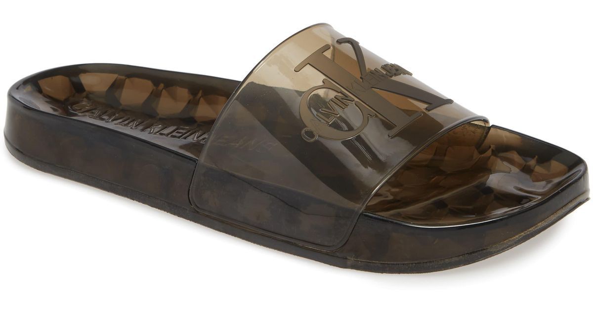 Calvin Klein BNWT SS19 CALVIN KLEIN TRASLUCENT RUBBER SLIDE SANDALS 11.5 Size US 11.5 / EU 44-45 - 1 Thumbnail