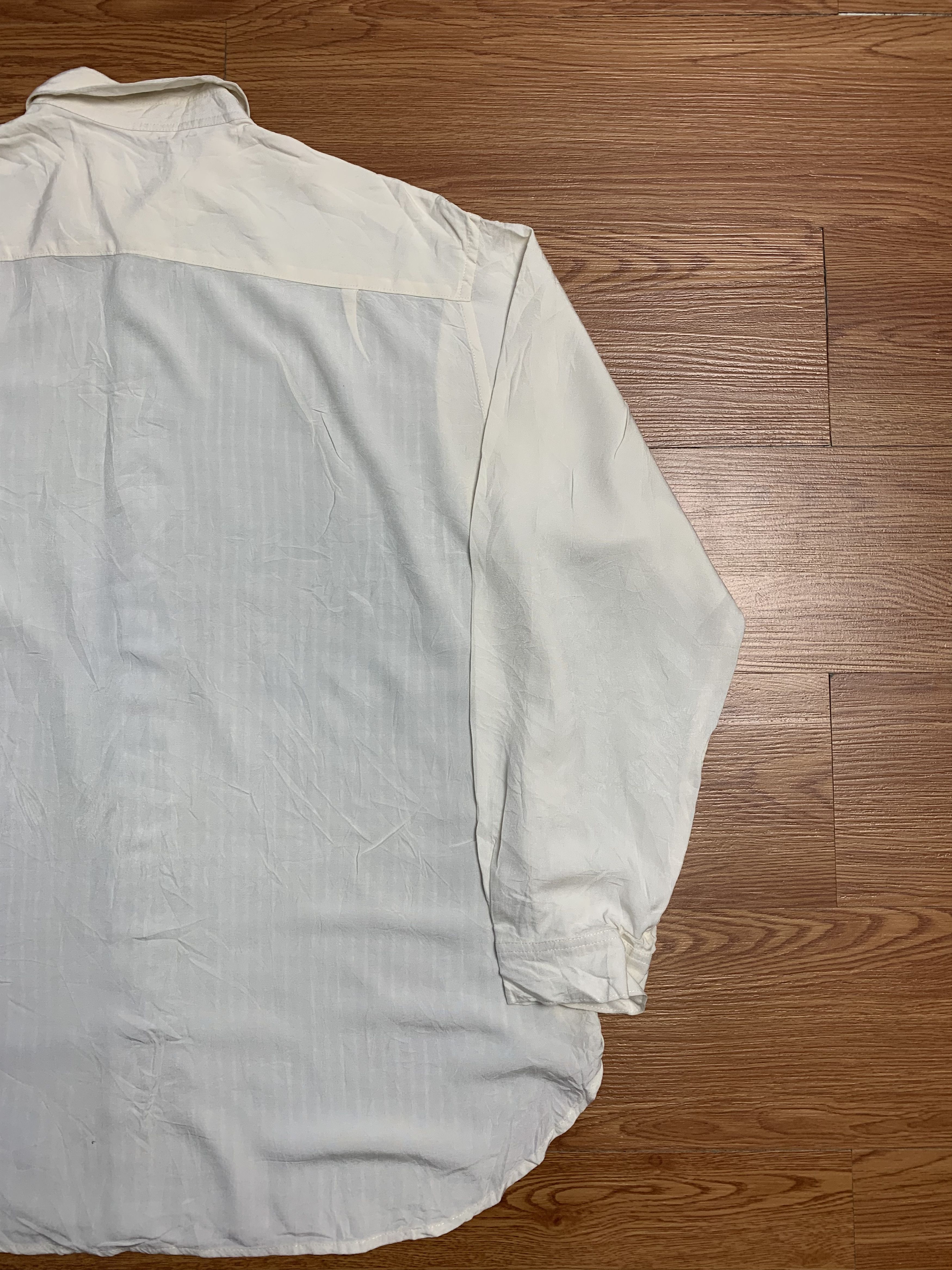 Yohji Yamamoto Yohji Yamamoto Rayon Longsleeve Shirt Size US L / EU 52-54 / 3 - 8 Thumbnail