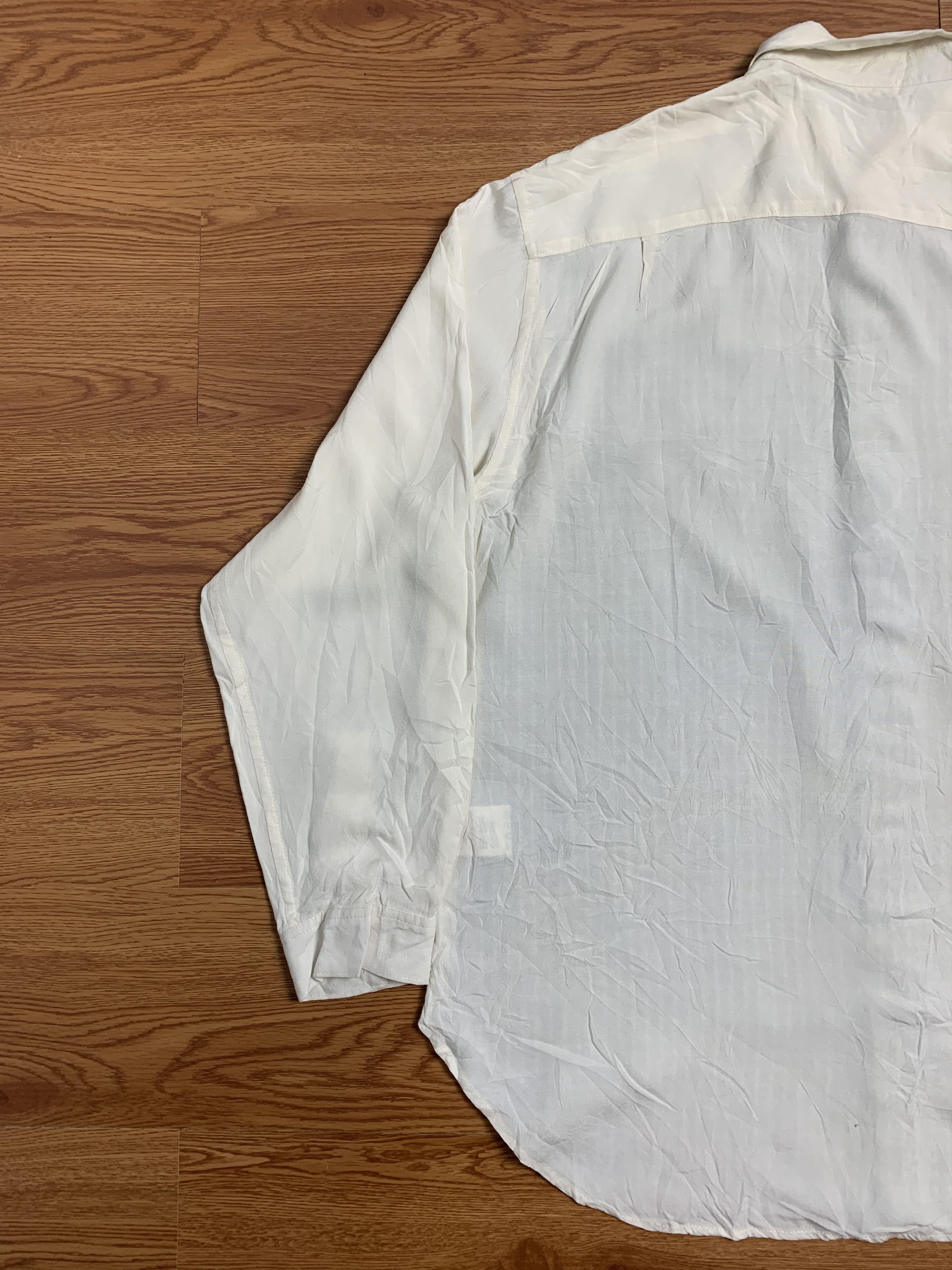 Yohji Yamamoto Yohji Yamamoto Rayon Longsleeve Shirt Size US L / EU 52-54 / 3 - 6 Thumbnail
