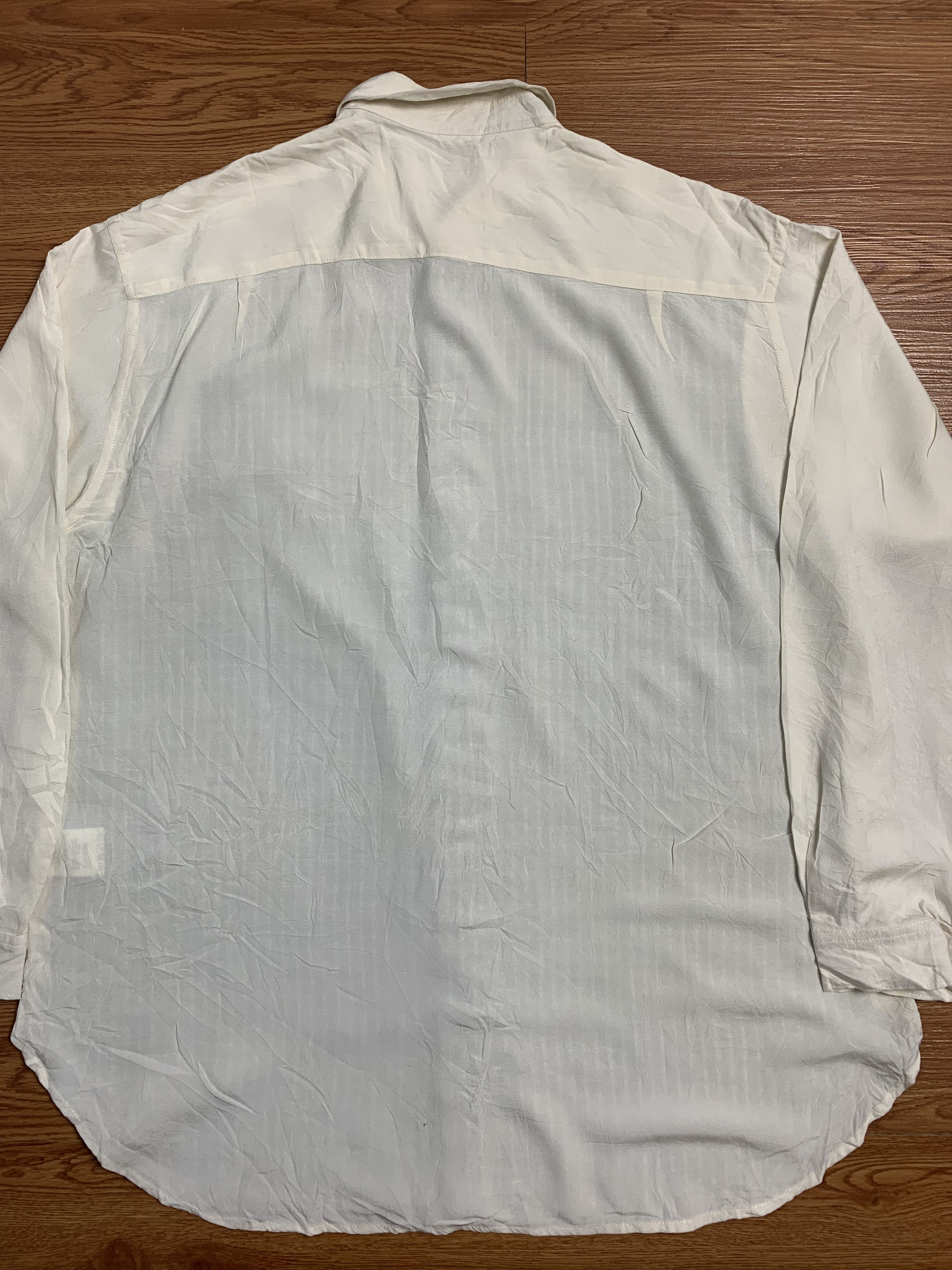 Yohji Yamamoto Yohji Yamamoto Rayon Longsleeve Shirt Size US L / EU 52-54 / 3 - 7 Thumbnail