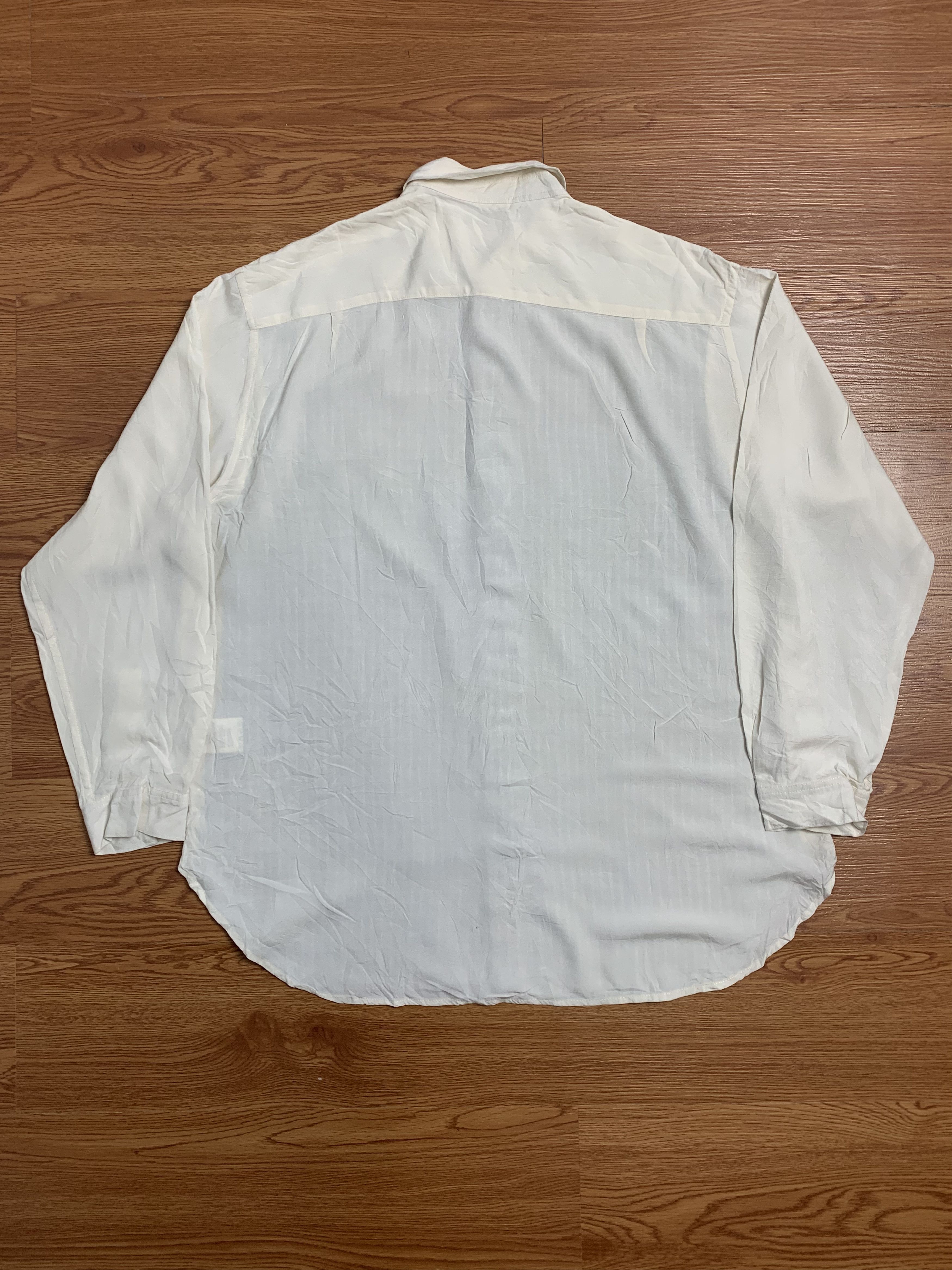 Yohji Yamamoto Yohji Yamamoto Rayon Longsleeve Shirt Size US L / EU 52-54 / 3 - 5 Thumbnail