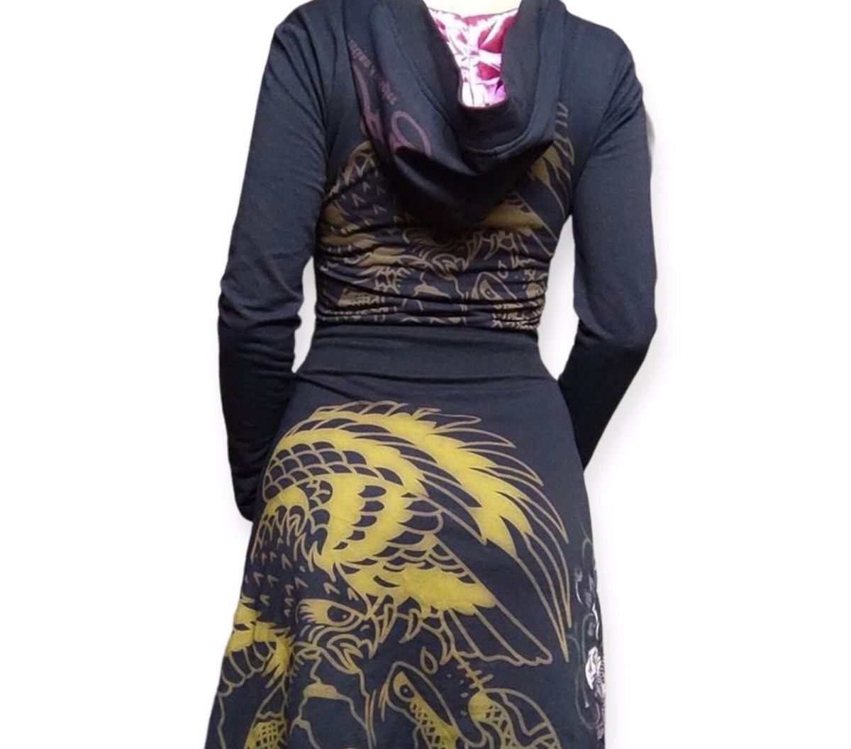 Ed Hardy Vintage Ed Hardy by Christian Audigier Dress (Midi Hoodie) Size M / US 6-8 / IT 42-44 - 11 Thumbnail