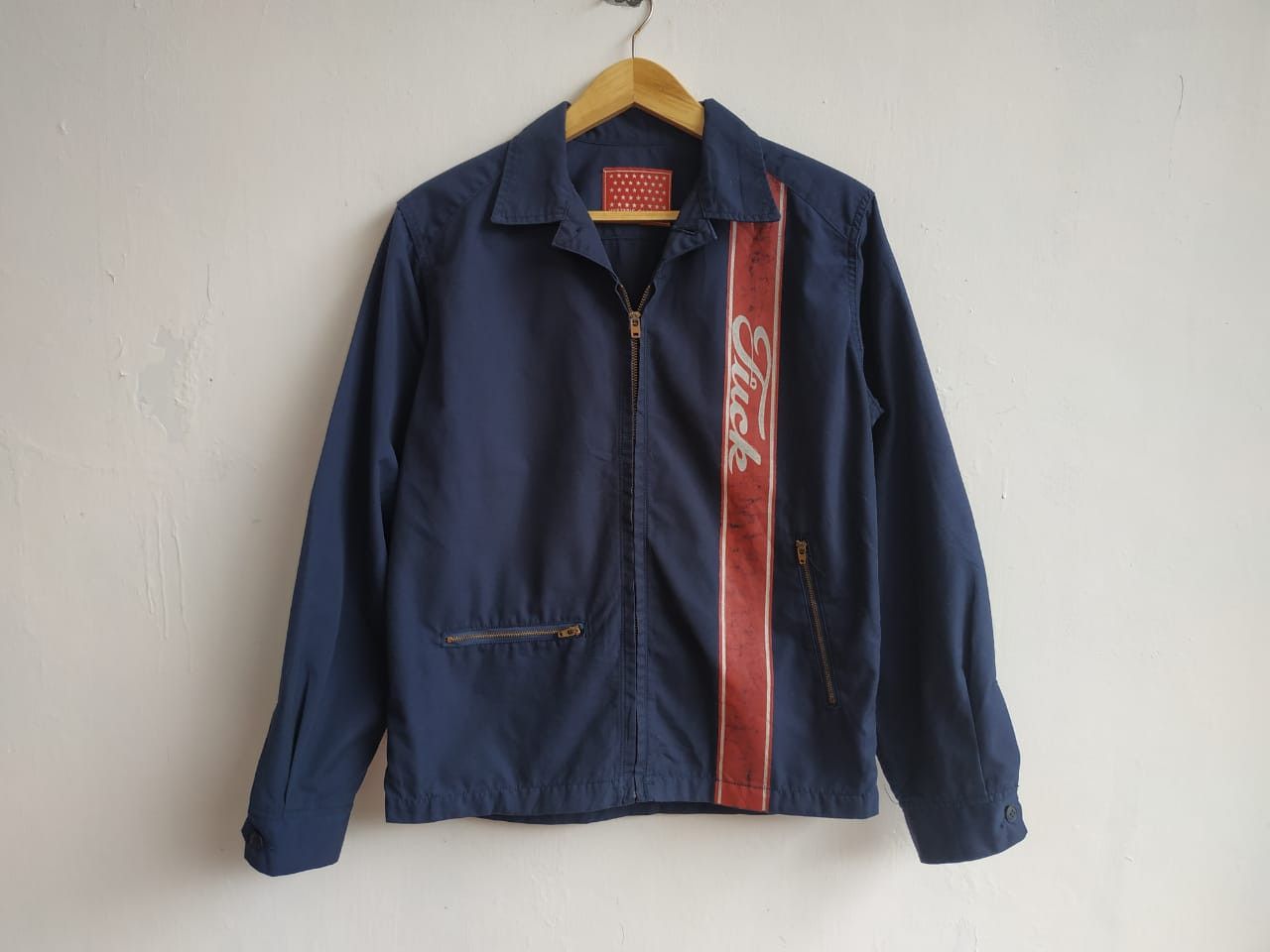 image of Fit S To M, Hysteric Glamour Fuck Jacket in Navy, Men's (Size Medium)
