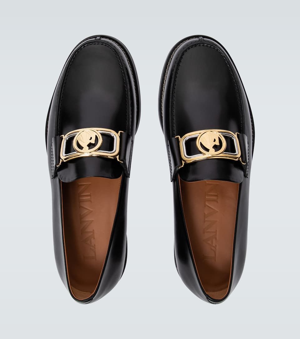 Lanvin BNWT AW20 LANVIN SWAN LOAFERS IN BRUSHED LEATHER 40 Size US 7 / EU 40 - 11 Thumbnail