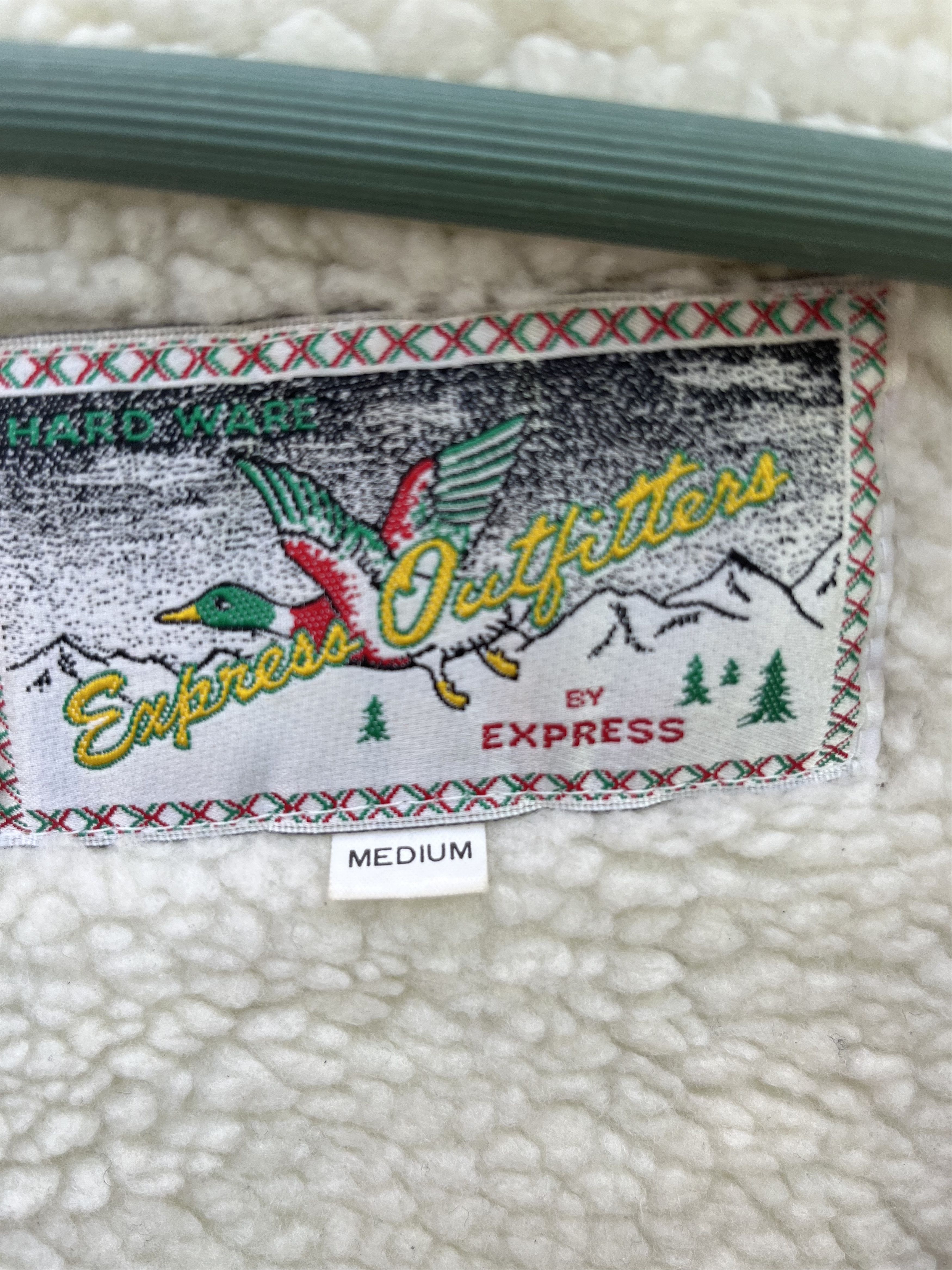 Express × Vintage Vintage Express Outfits Corduroy Sherpa Crop Jacket Size M / US 6-8 / IT 42-44 - 7 Thumbnail