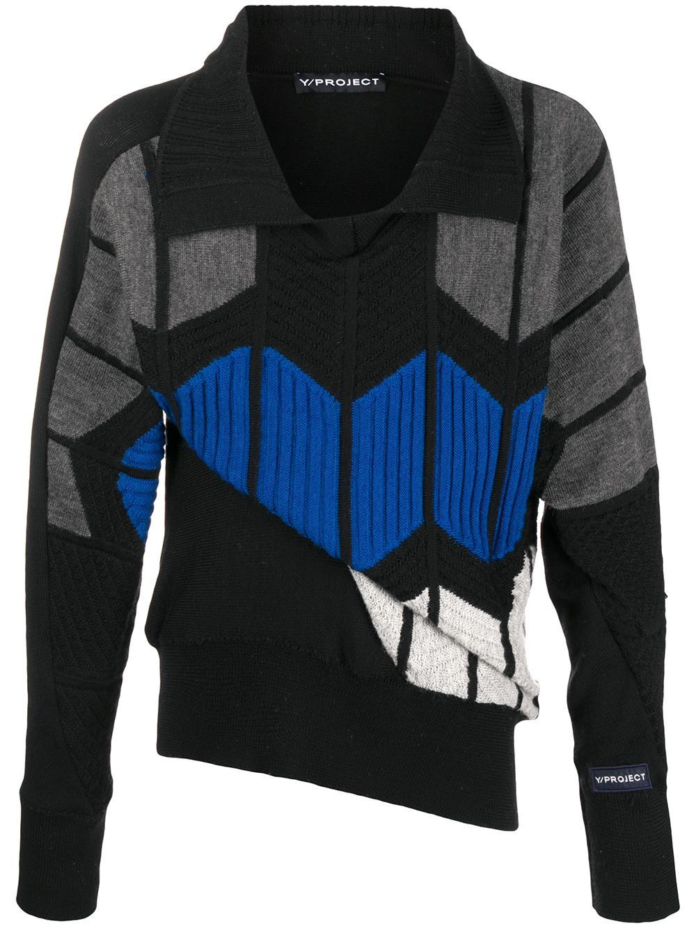 Y/Project BNWT AW20 Y/PROJECT GEOMETRIC INTARSIA WOOL SWEATER M Size US M / EU 48-50 / 2 - 14 Thumbnail
