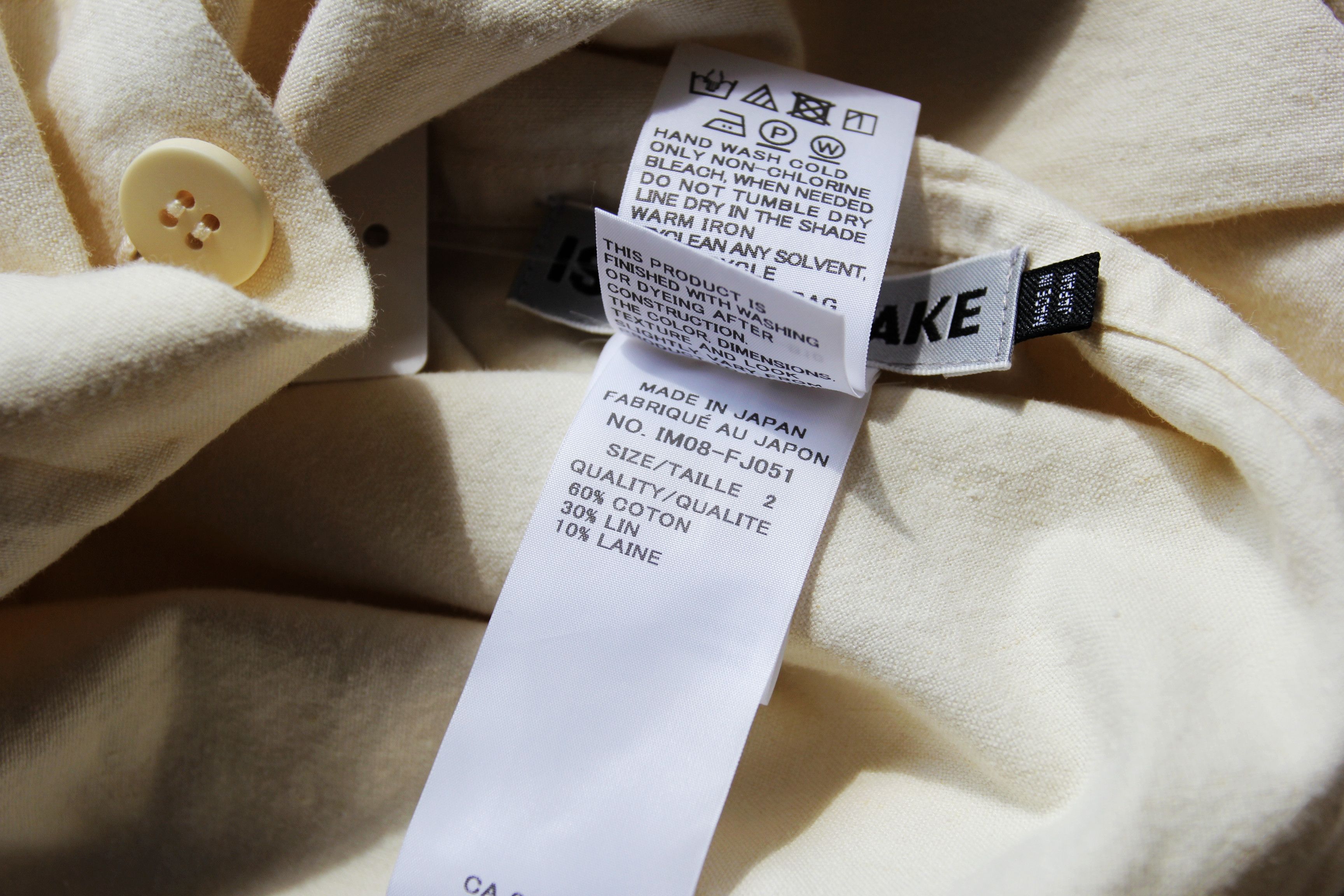 Issey Miyake BNWT SS21 ISSEY MIYAKE BOILED COTTON AND LINEN SHIRT 2 Size US M / EU 48-50 / 2 - 9 Thumbnail