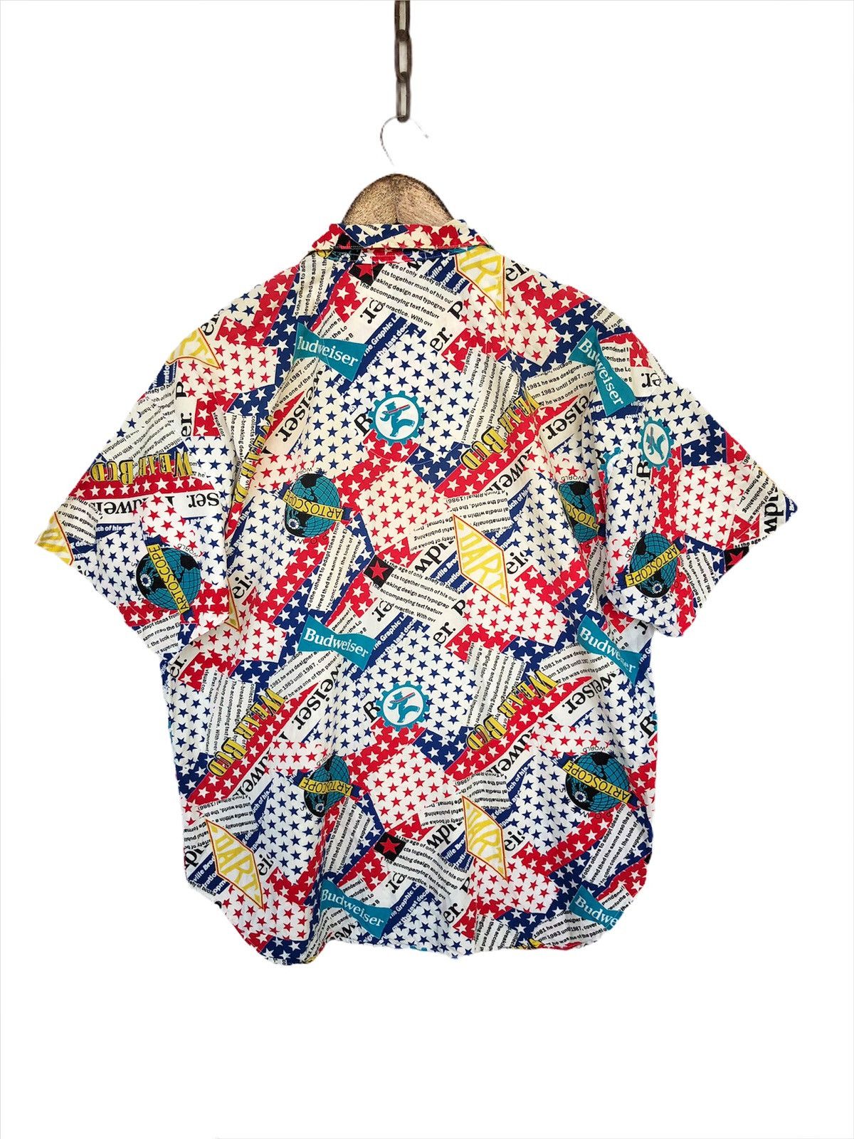 Budweiser RARE🔥80s Budweiser 🇺🇸 OVP Camp Collar Aloha Shirt Size US M / EU 48-50 / 2 - 5 Thumbnail