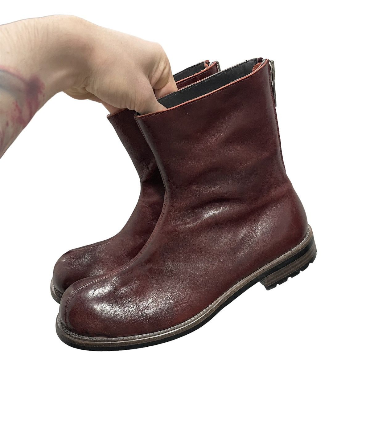 10sei0otto Orwell spiral zip boots Grailed