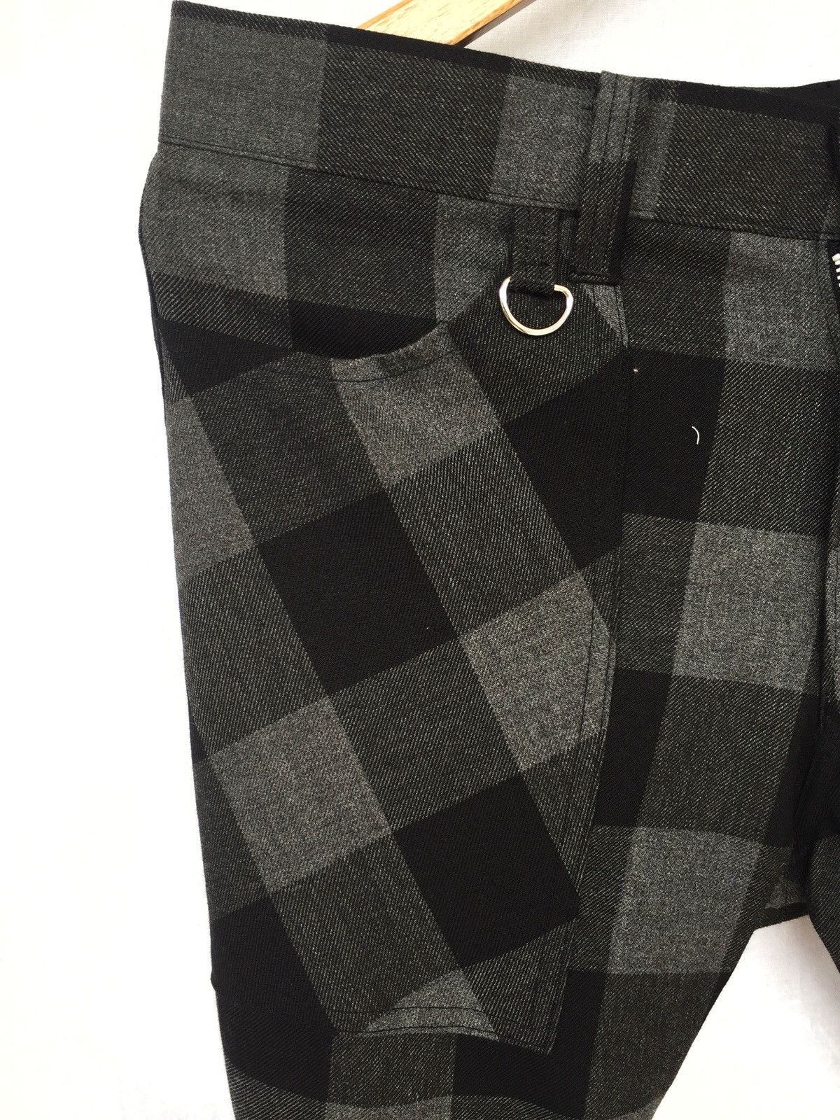 A.F.F.A. 🏴󠁧󠁢󠁥󠁮󠁧󠁿 Excl.🔥Checked Bondage Strap Anarchy Pants Size US 32 / EU 48 - 4 Thumbnail