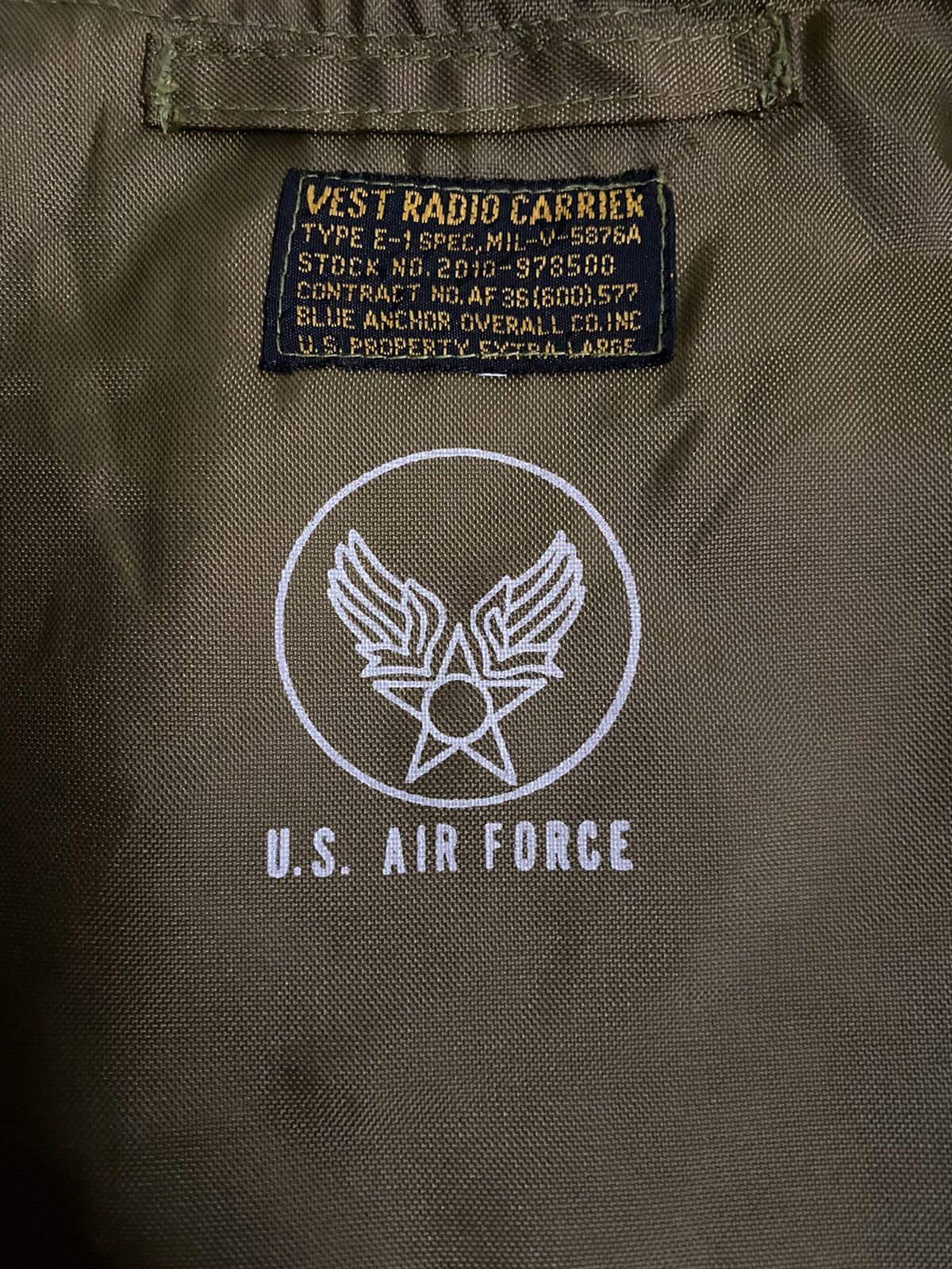 Vintage U.s Air FORCE Vest Radio Carrier Army Size US L / EU 52-54 / 3 - 8 Thumbnail