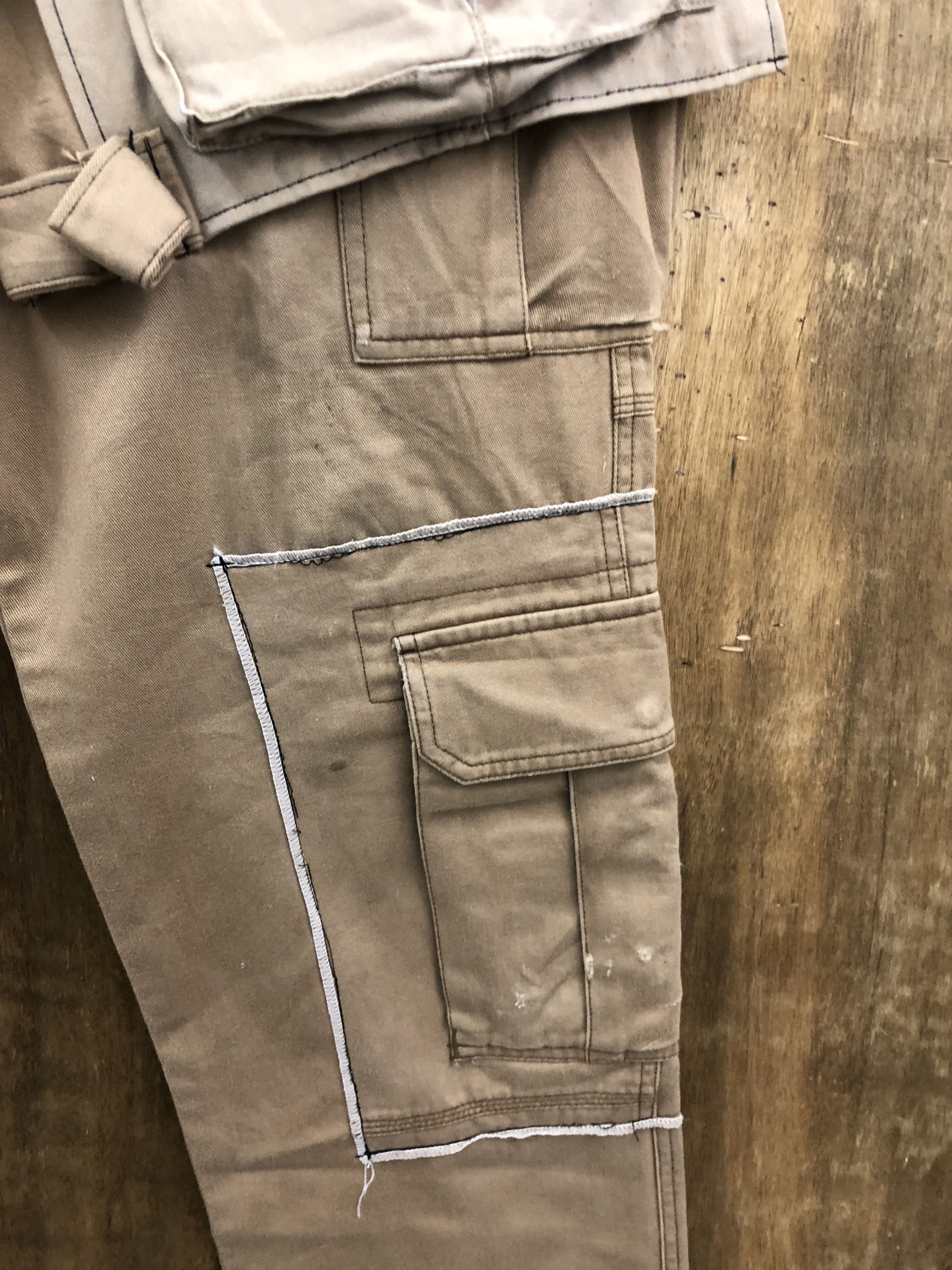 Japanese Brand DL Reworked13 Pockets Cargo Pants Patchwork Pants #A969 Size US 30 / EU 46 - 8 Thumbnail