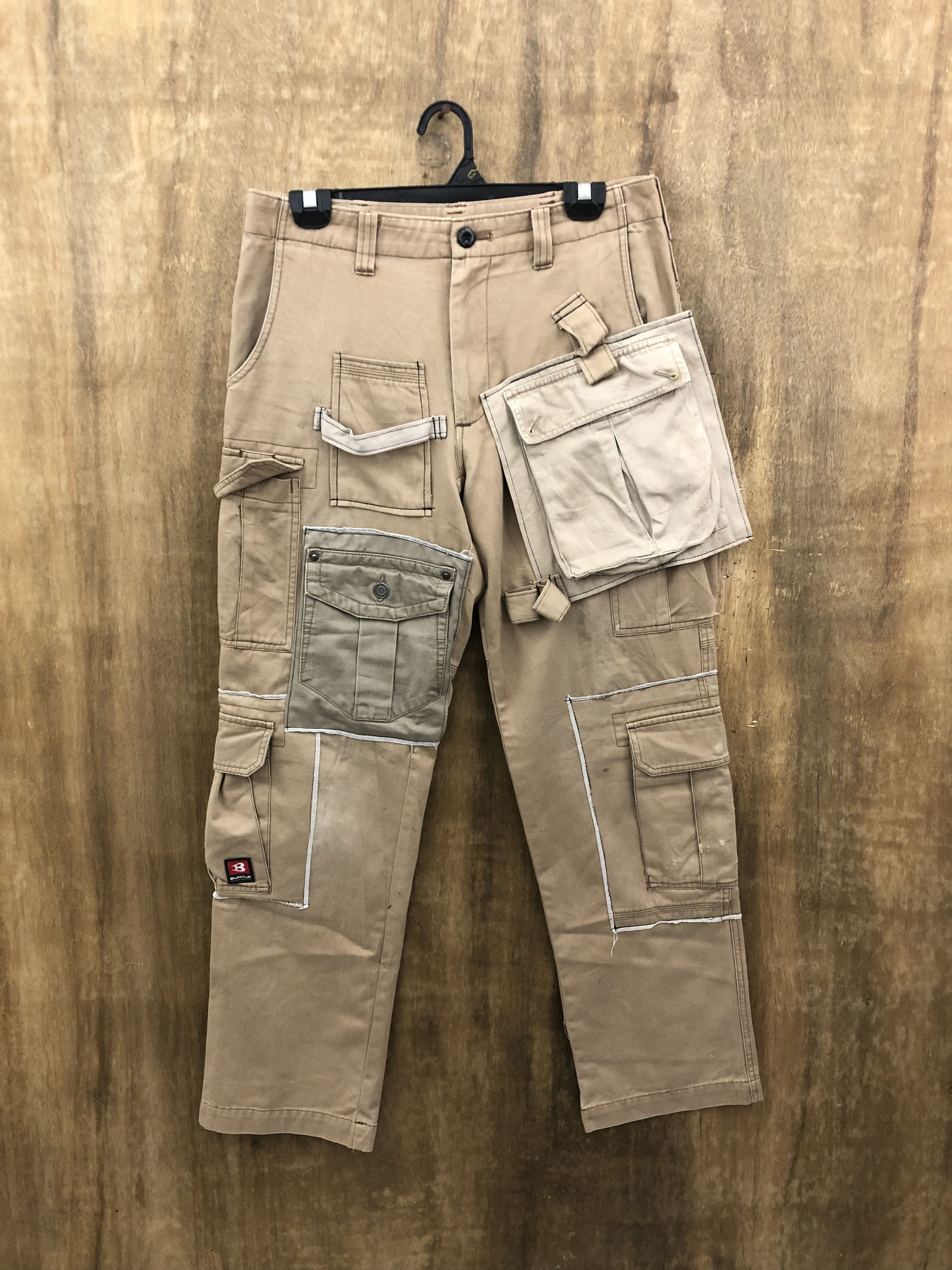 Japanese Brand DL Reworked13 Pockets Cargo Pants Patchwork Pants #A969 Size US 30 / EU 46 - 1 Thumbnail