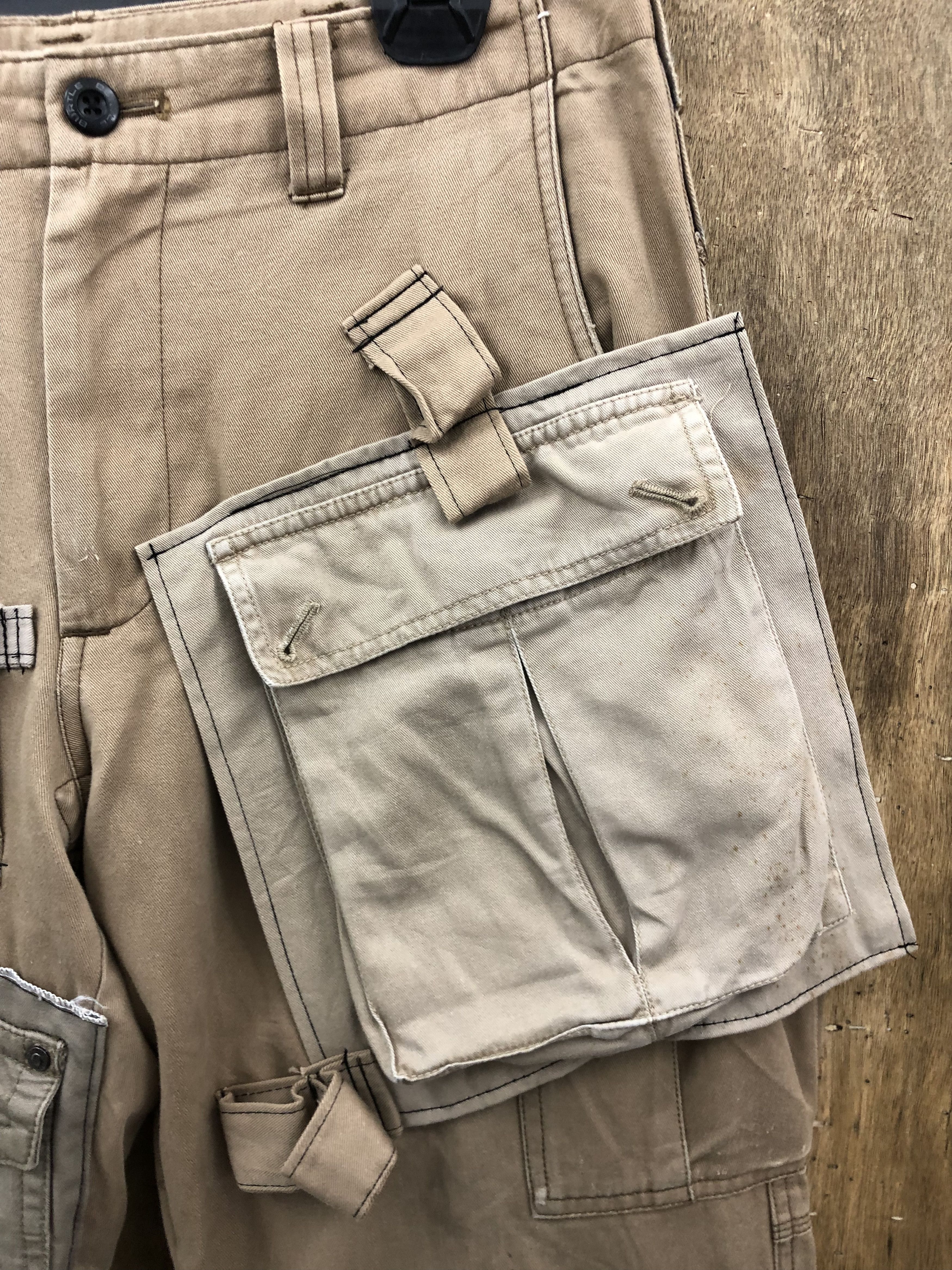 Japanese Brand DL Reworked13 Pockets Cargo Pants Patchwork Pants #A969 Size US 30 / EU 46 - 6 Thumbnail