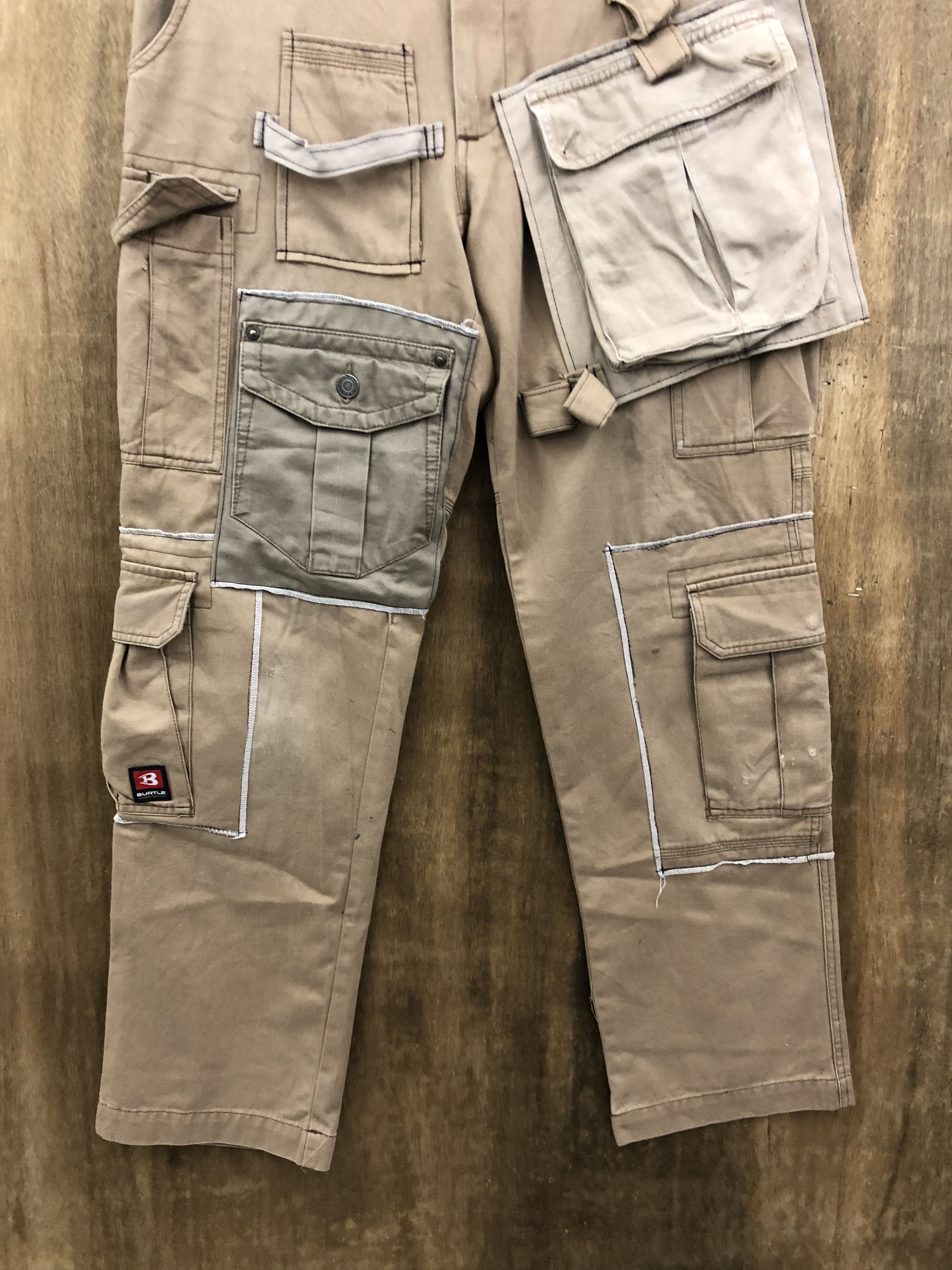 Japanese Brand DL Reworked13 Pockets Cargo Pants Patchwork Pants #A969 Size US 30 / EU 46 - 4 Thumbnail