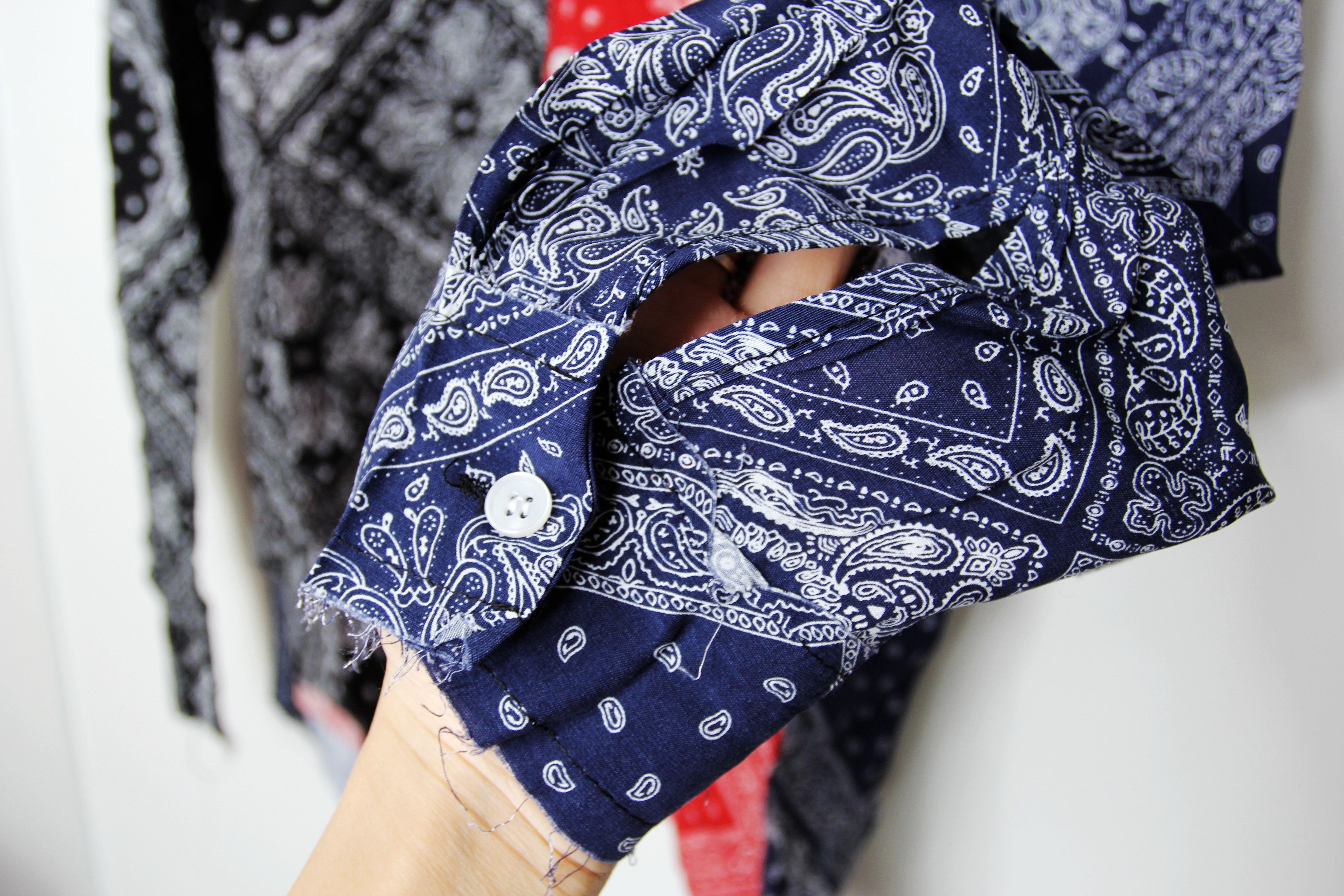 Other BNWT SS20 EDEN XXX BANDANA PATCHWORK SHIRT BLACK RED BLUE Size US M / EU 48-50 / 2 - 6 Thumbnail