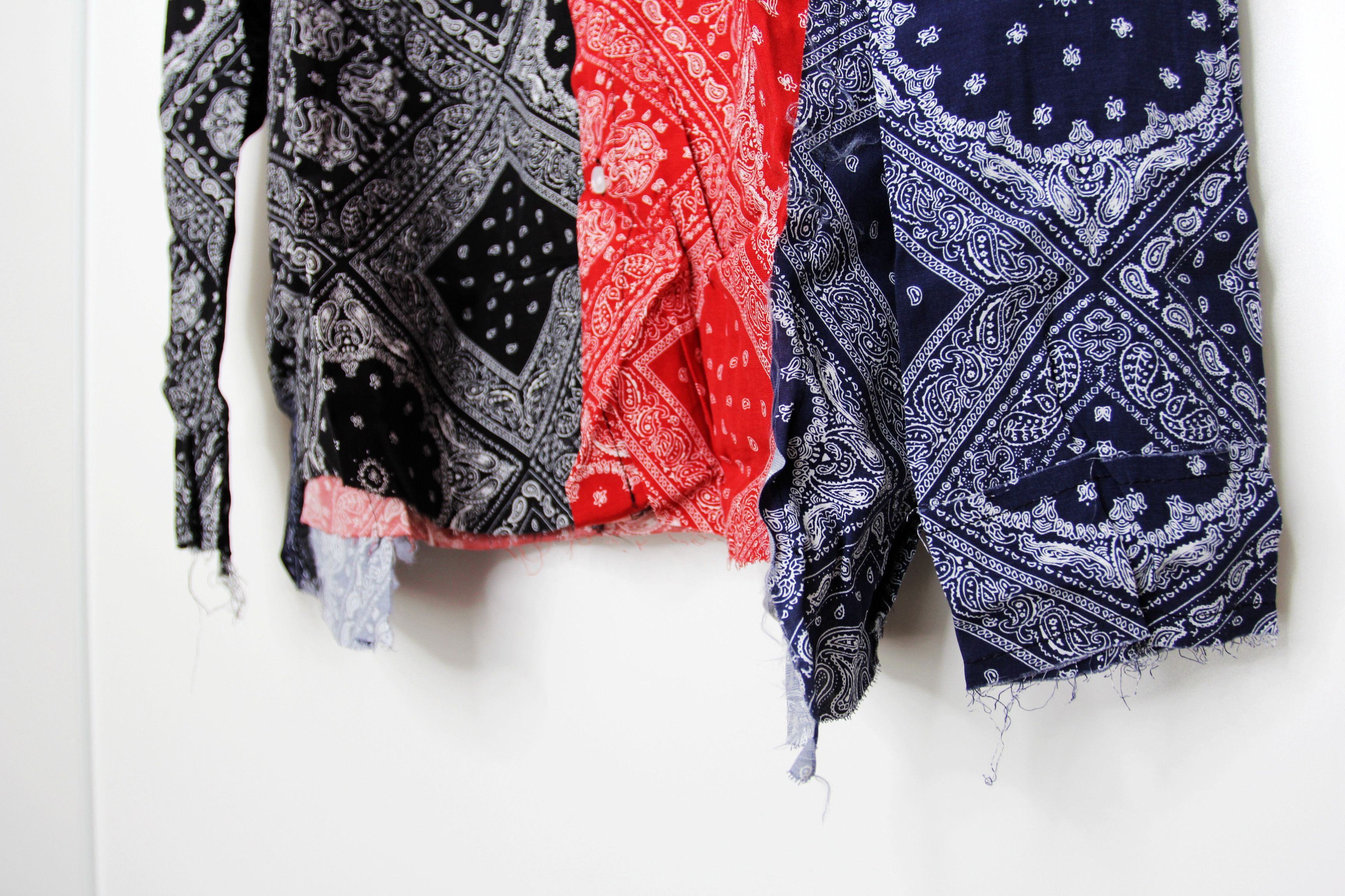 Other BNWT SS20 EDEN XXX BANDANA PATCHWORK SHIRT BLACK RED BLUE Size US M / EU 48-50 / 2 - 5 Thumbnail